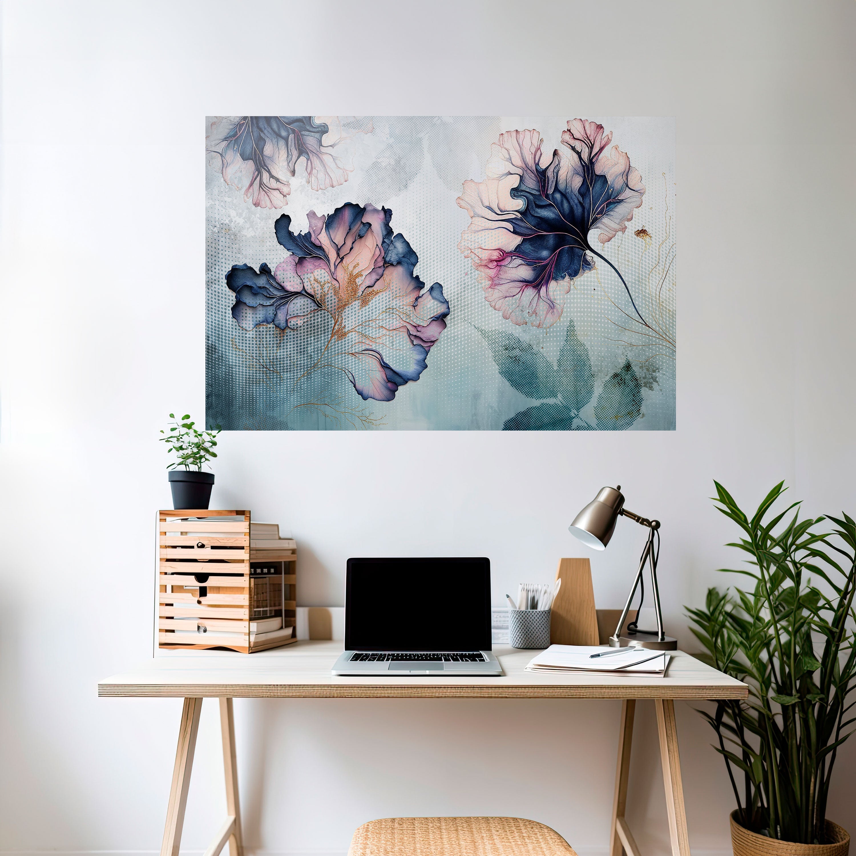 Affiche horizontale autocollante ICY BLOSSOMS