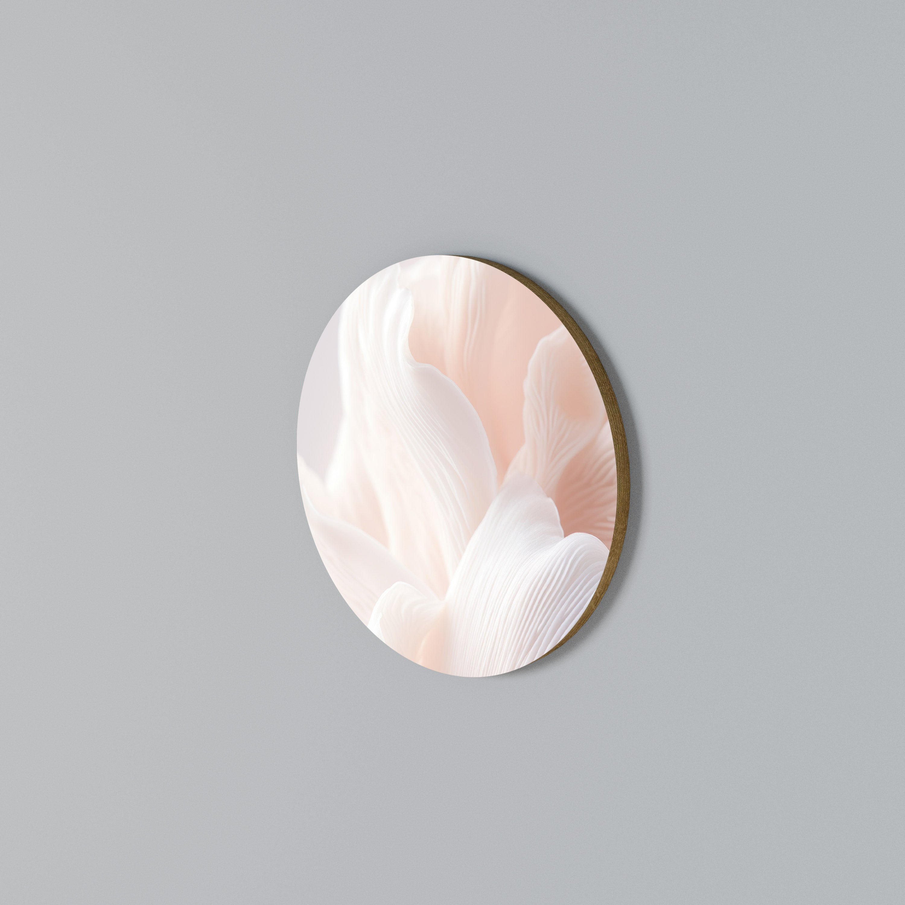 DELICATE PINK HARMONY Round Wall Art