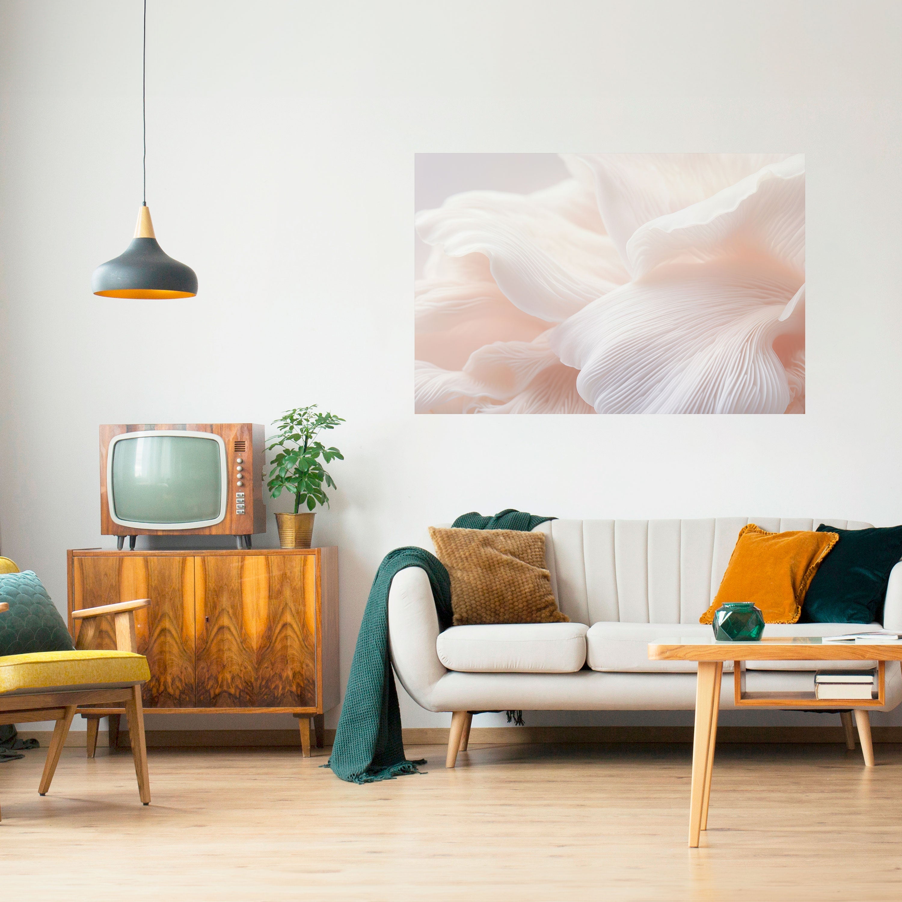 Affiche horizontale autocollante « HARMONIE ROSE DÉLICATE »