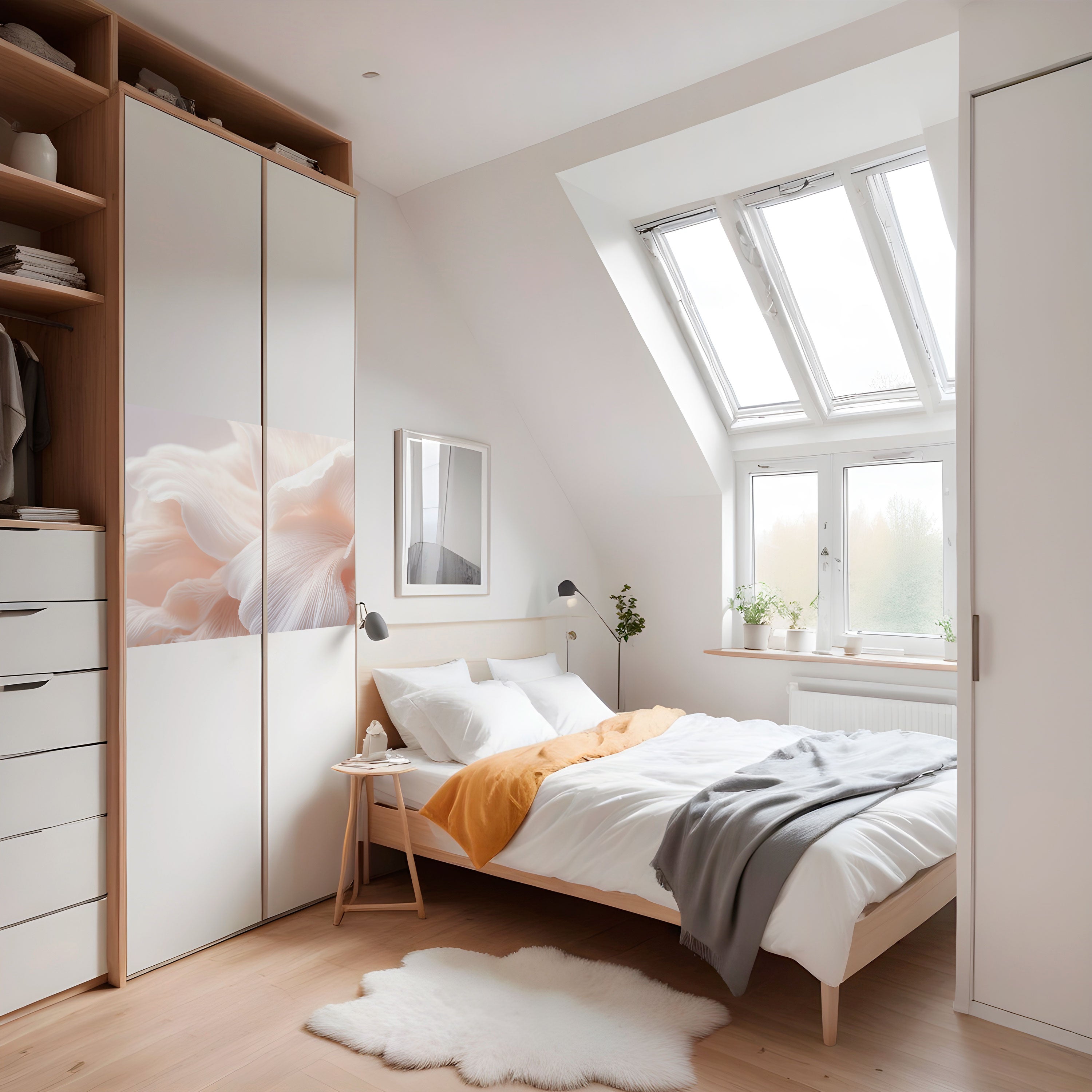 Affiche horizontale autocollante « HARMONIE ROSE DÉLICATE »