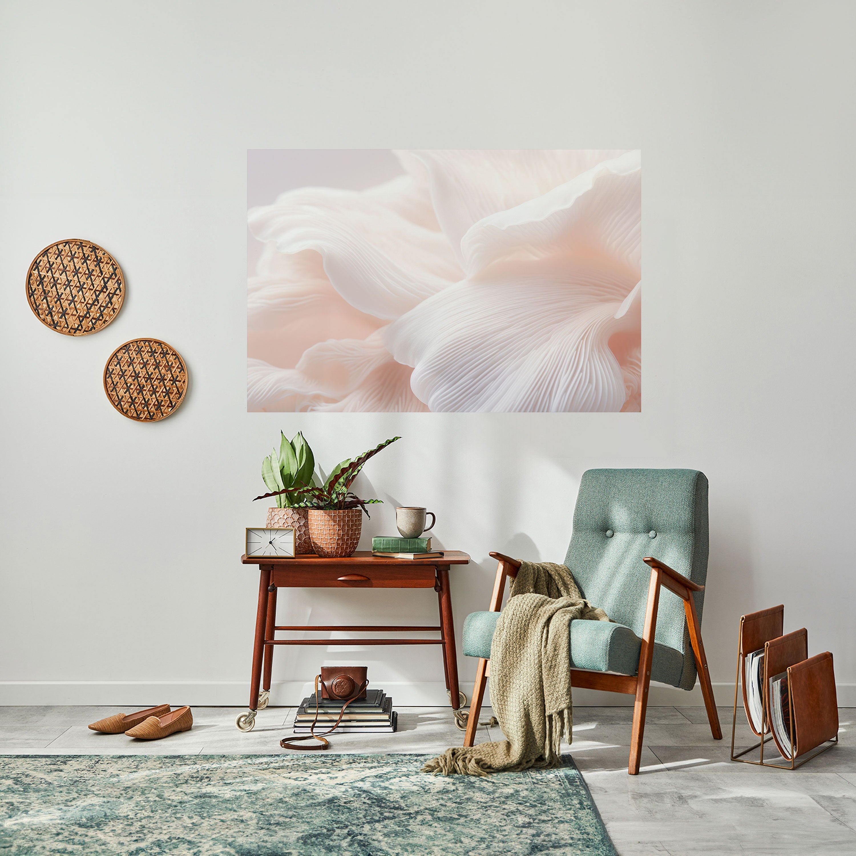 Affiche horizontale autocollante « HARMONIE ROSE DÉLICATE »