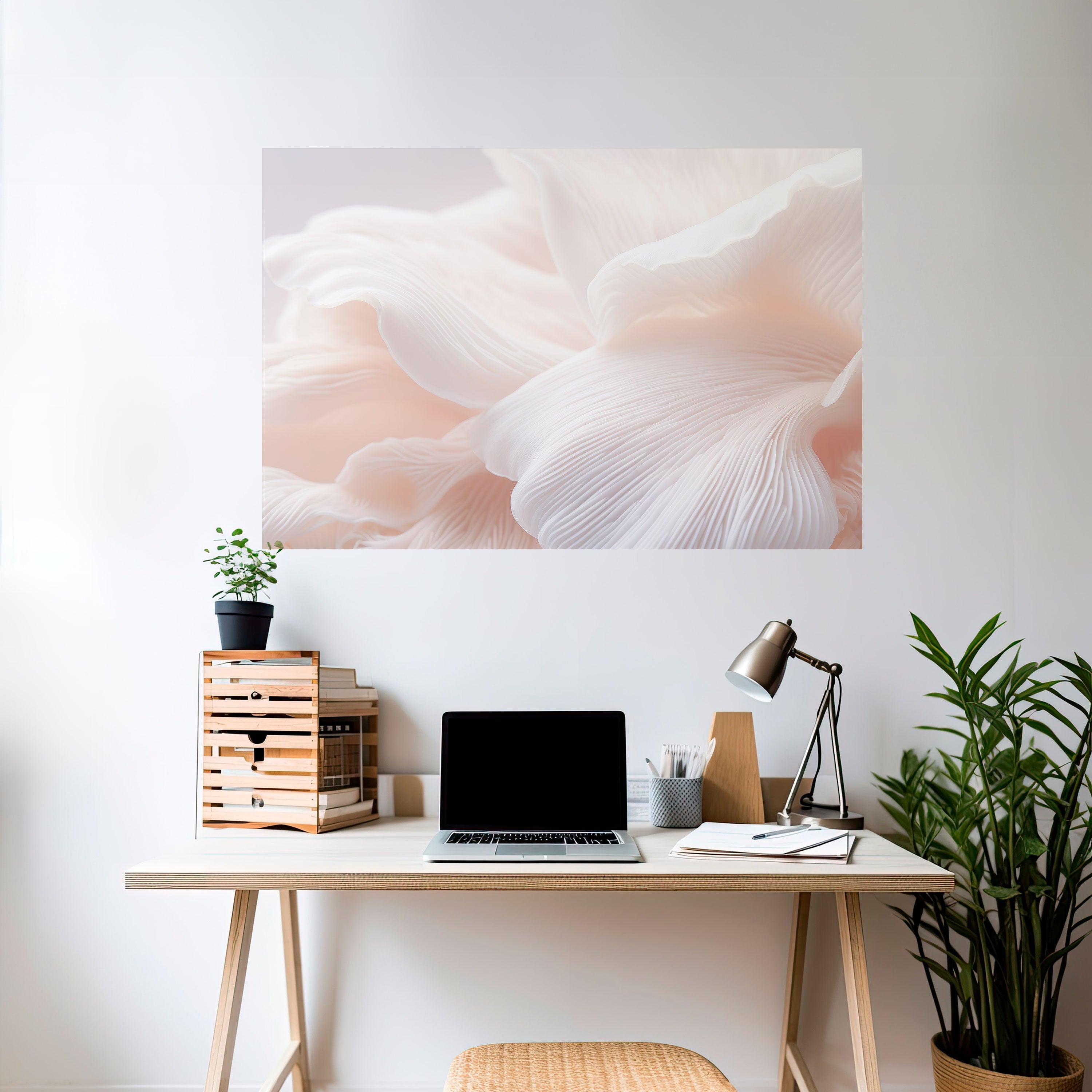 Affiche horizontale autocollante « HARMONIE ROSE DÉLICATE »