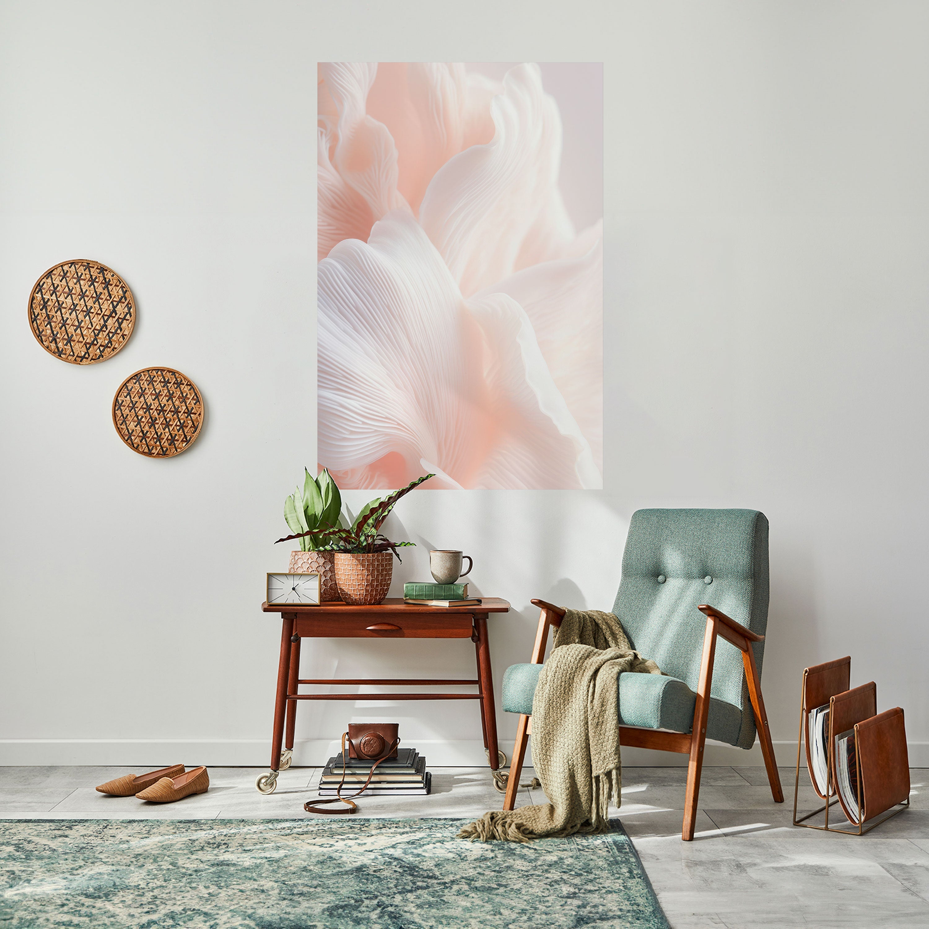 Affiche verticale autocollante « HARMONIE ROSE DÉLICATE »