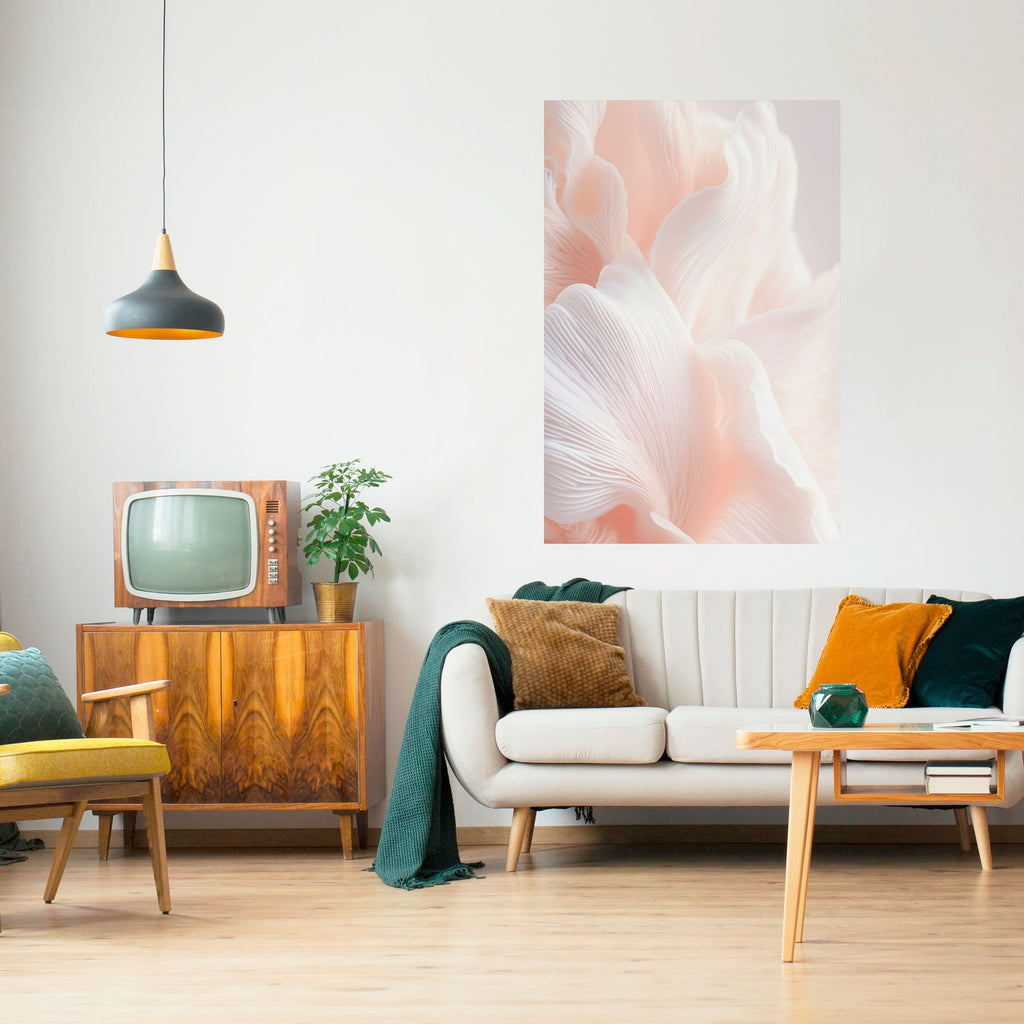 Affiche verticale autocollante « HARMONIE ROSE DÉLICATE »