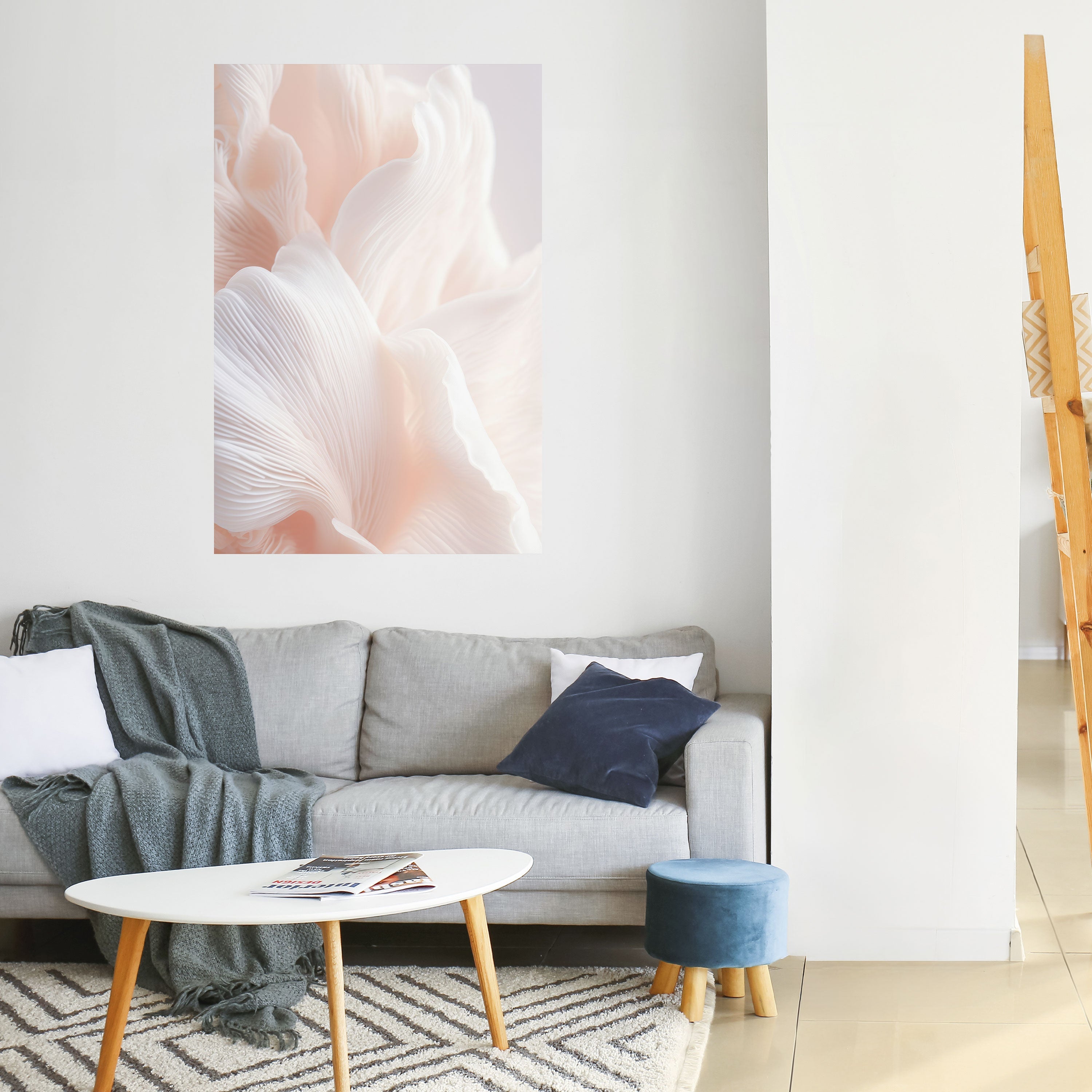 Affiche verticale autocollante « HARMONIE ROSE DÉLICATE »