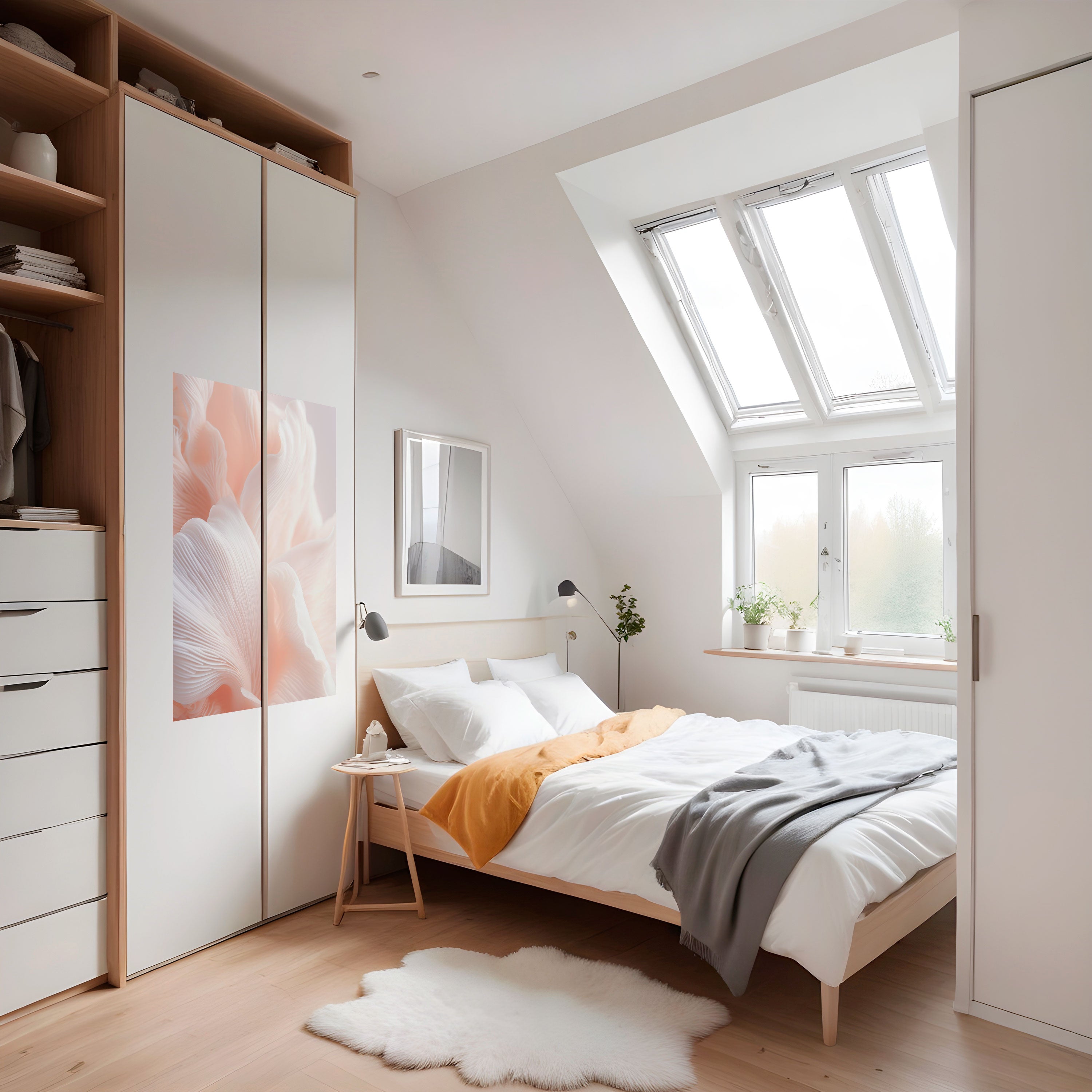 Affiche verticale autocollante « HARMONIE ROSE DÉLICATE »