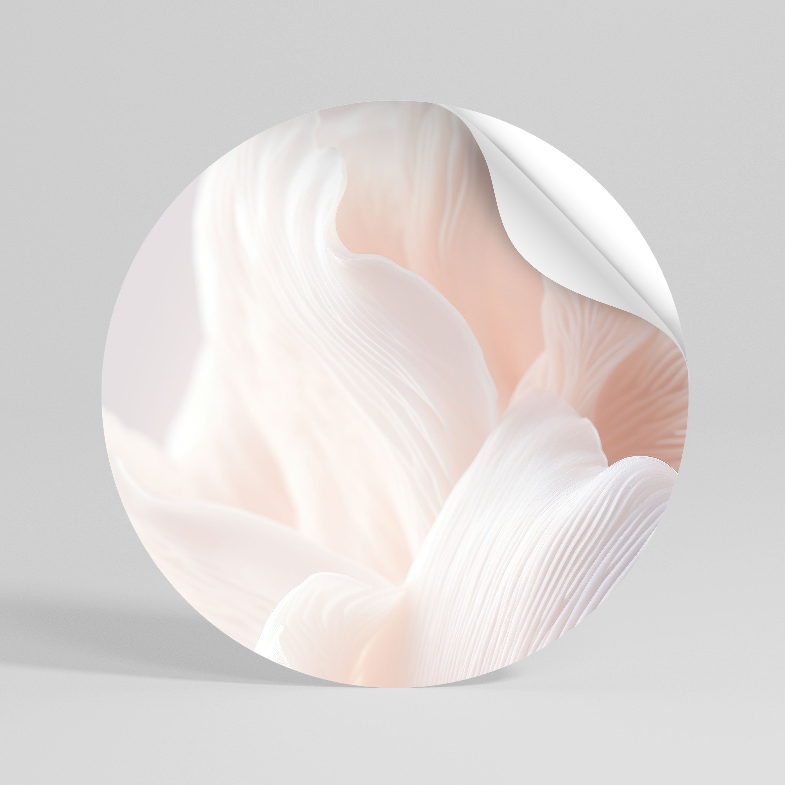 DELICATE PINK HARMONY Peel and Stick Round Sticker