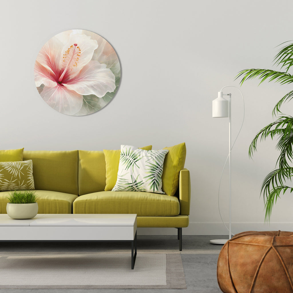 GOSSAMER FLORAL DREAM Round Wall Art