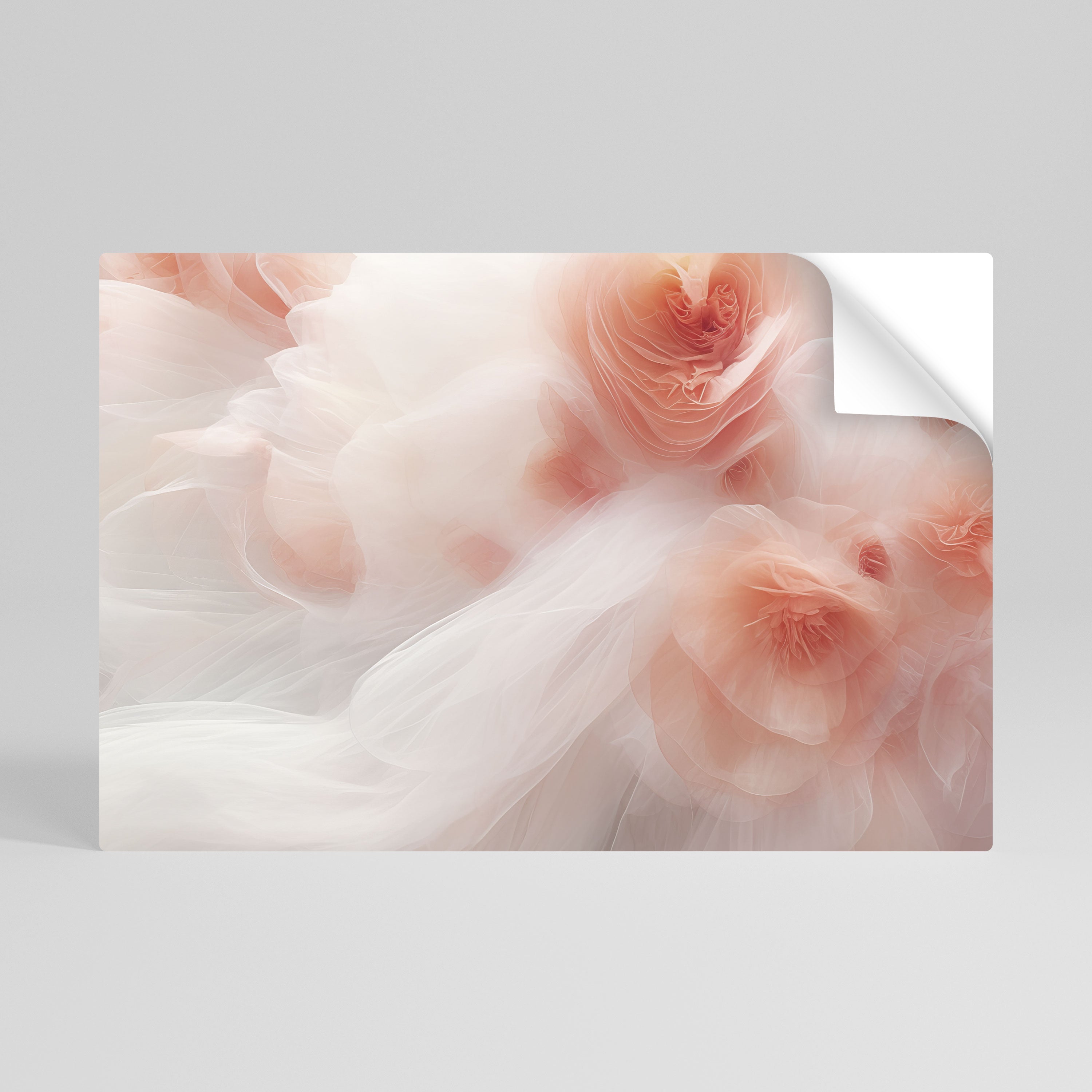 TENDER BLOSSOM VEIL Peel and Stick Horizontal Poster