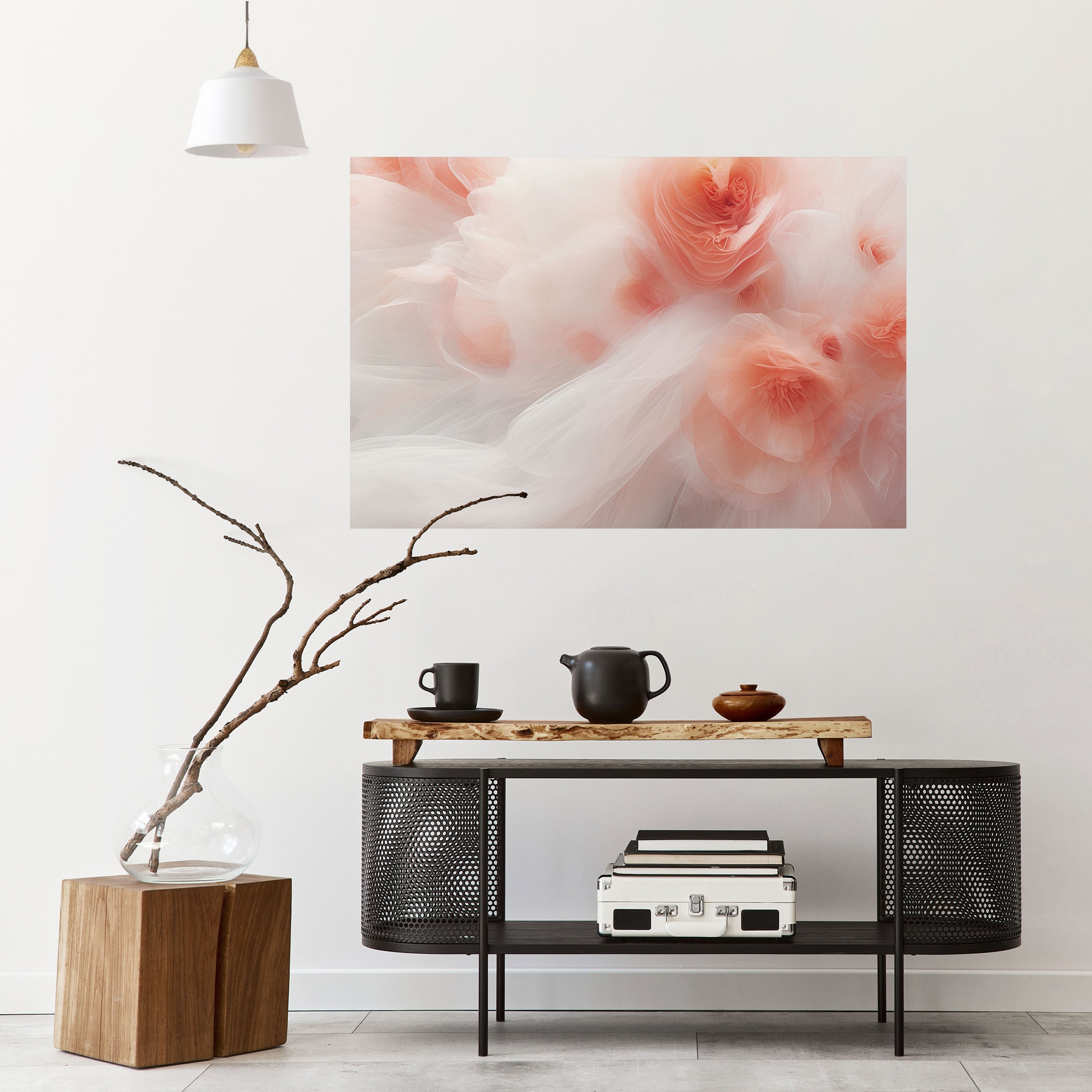 Affiche horizontale autocollante « TENDER BLOSSOM VEIL »