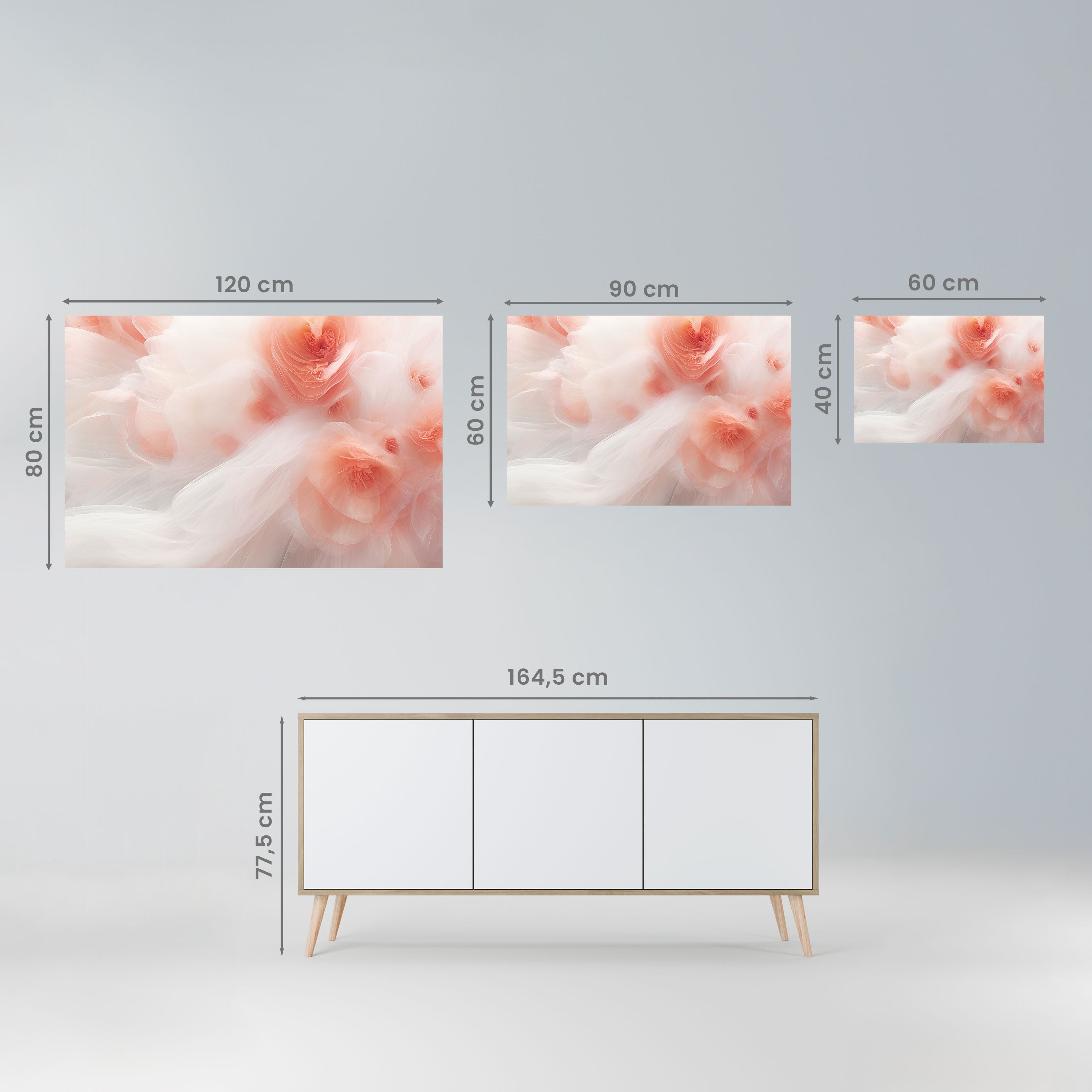 Affiche horizontale autocollante « TENDER BLOSSOM VEIL »
