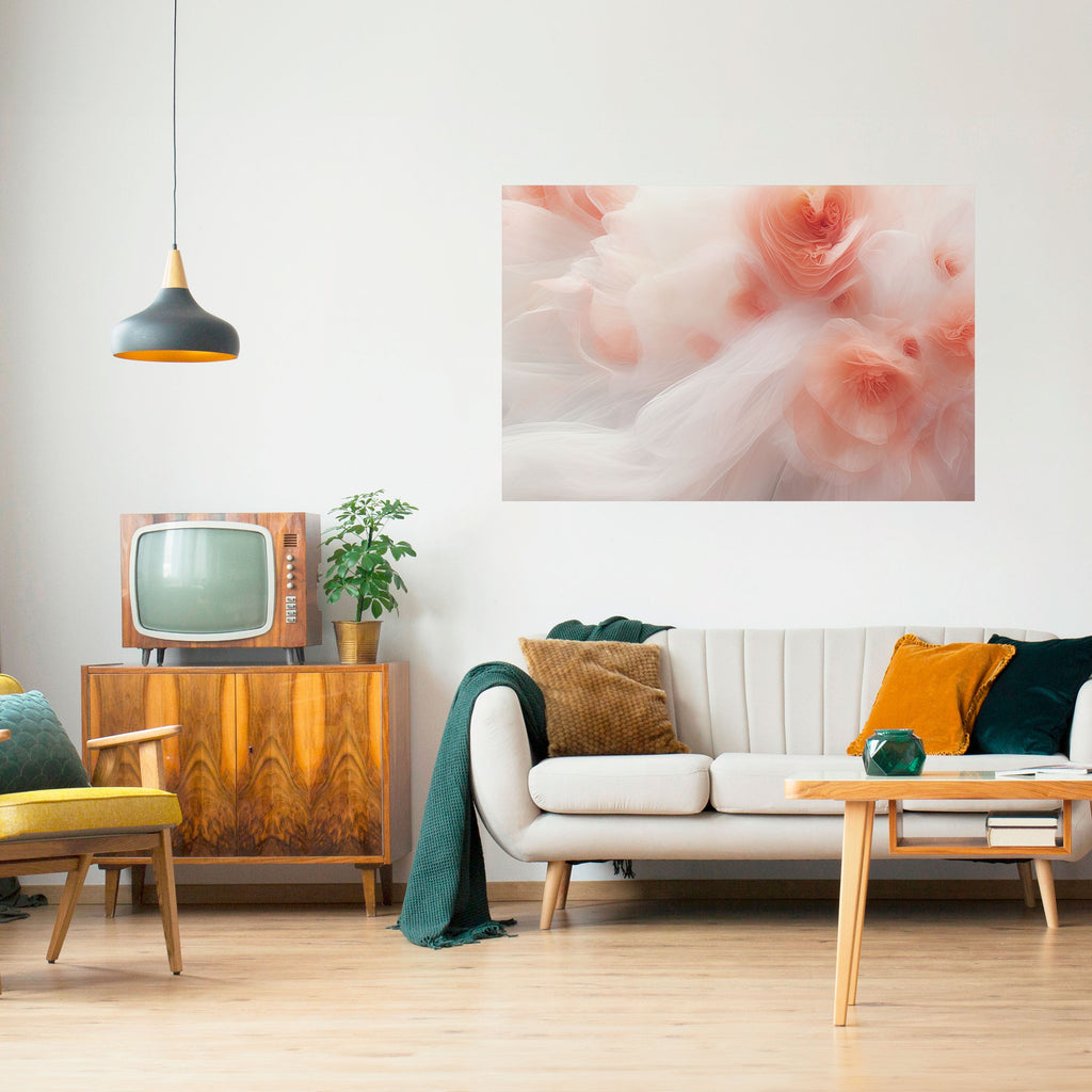 Affiche horizontale autocollante « TENDER BLOSSOM VEIL »