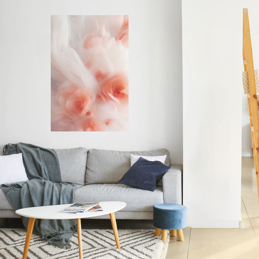 Affiche verticale autocollante « TENDER BLOSSOM VEIL »