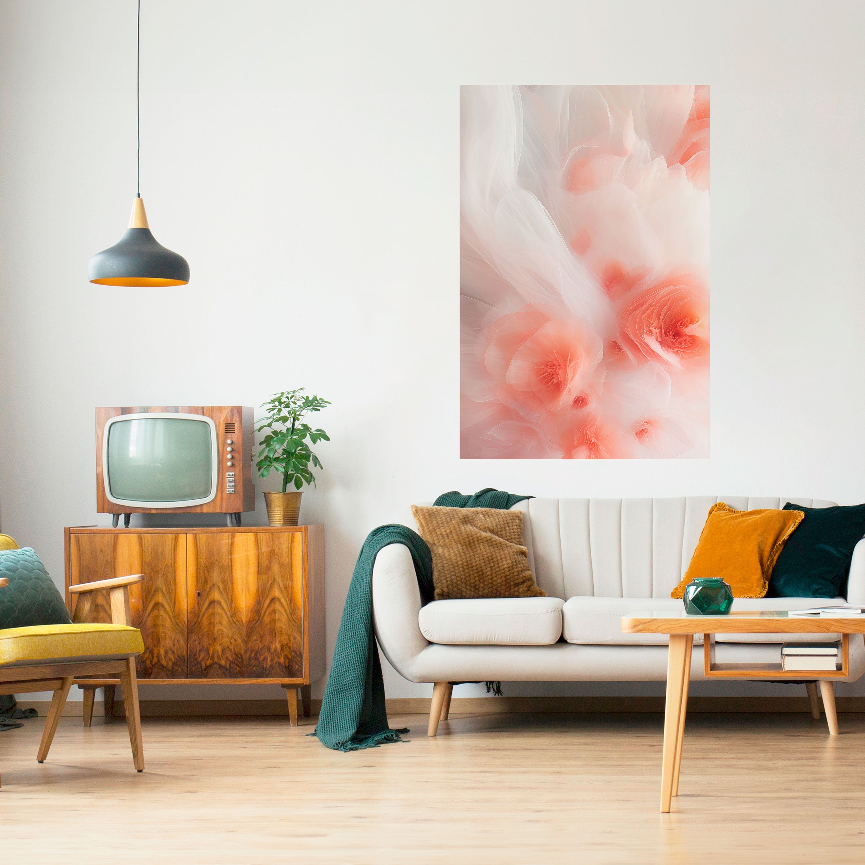 Affiche verticale autocollante « TENDER BLOSSOM VEIL »