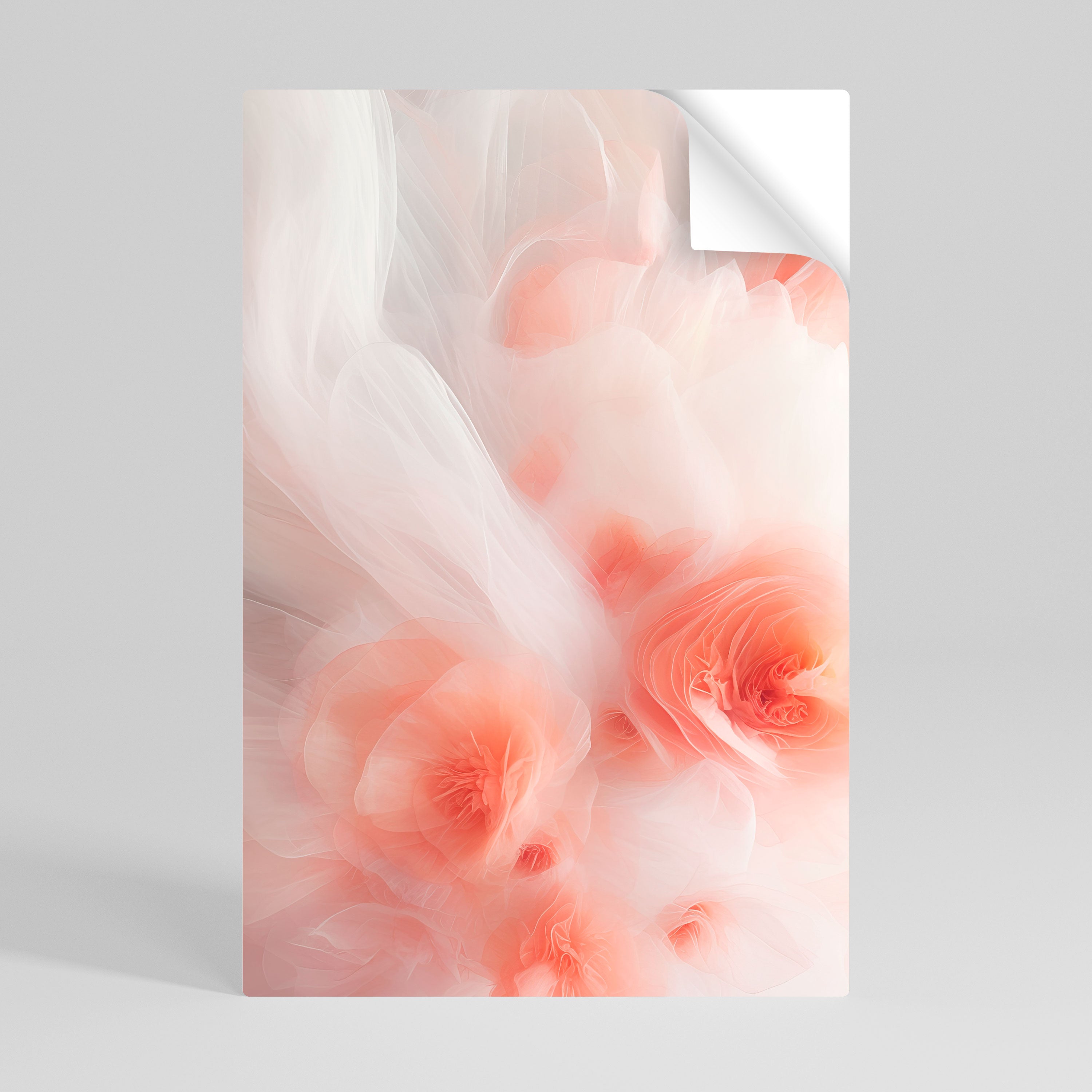 TENDER BLOSSOM VEIL Peel and Stick Vertical Poster