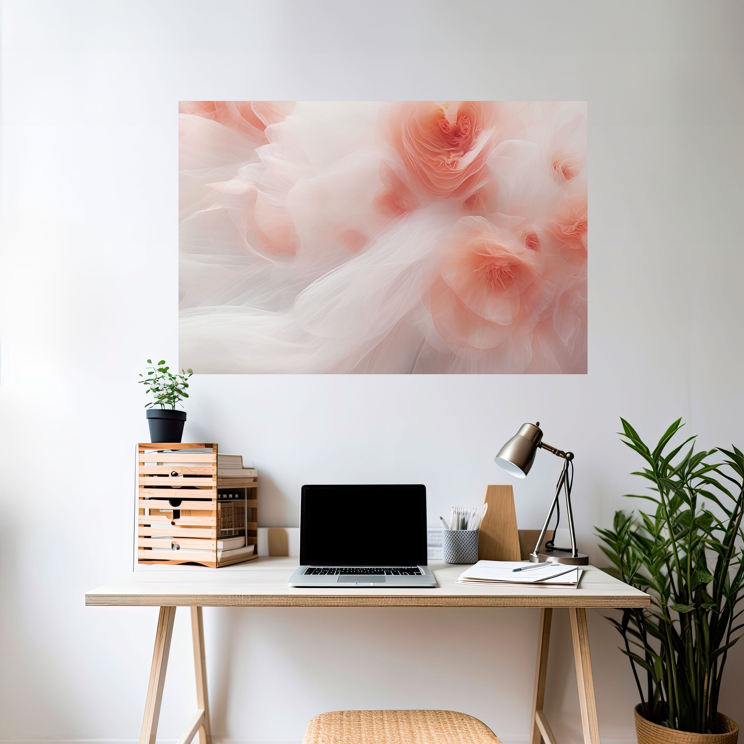 Affiche horizontale autocollante « TENDER BLOSSOM VEIL »