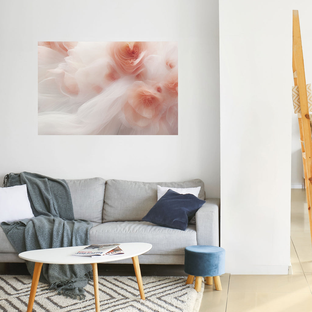 Affiche horizontale autocollante « TENDER BLOSSOM VEIL »