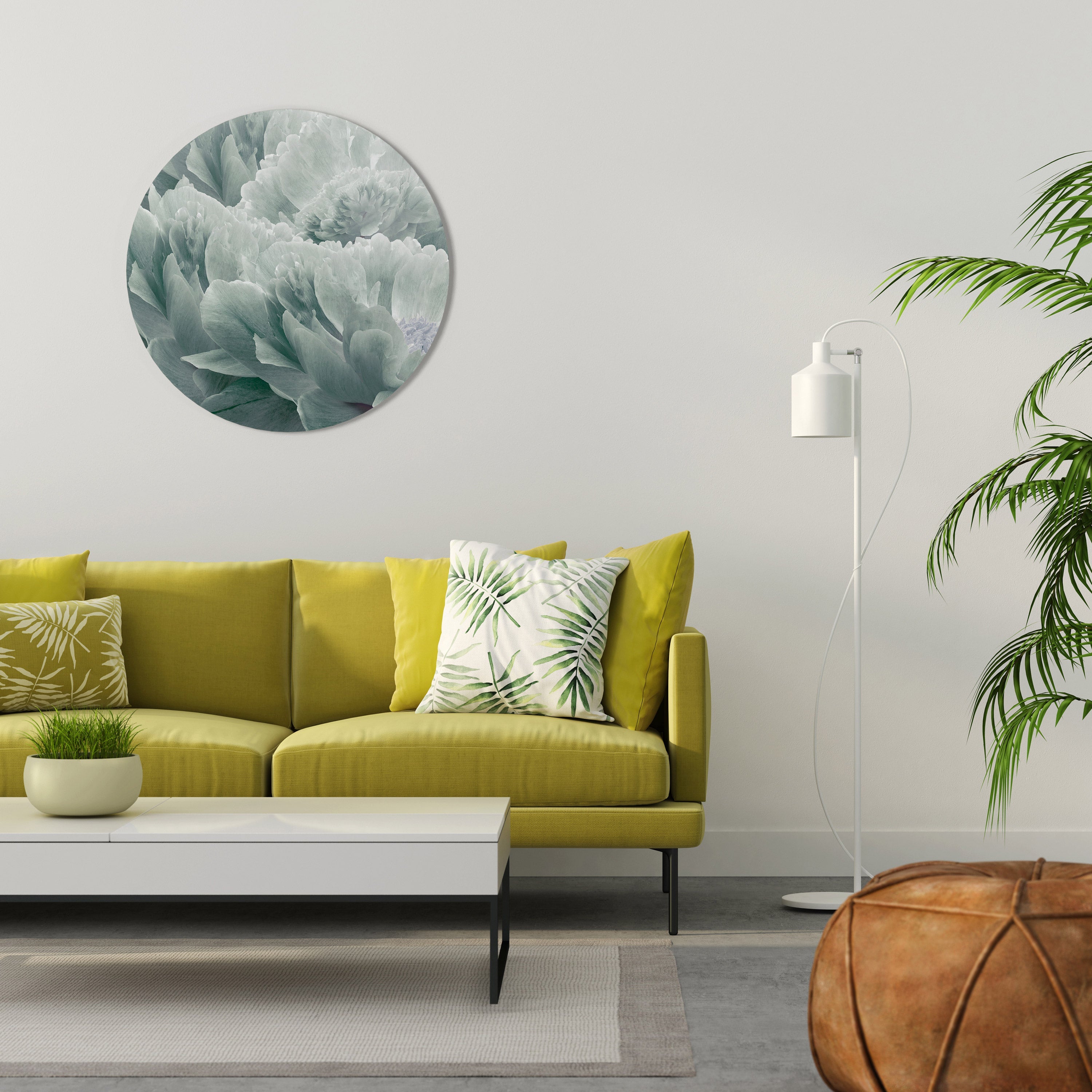 Décoration murale ronde PIVOINES ARBORICULEES