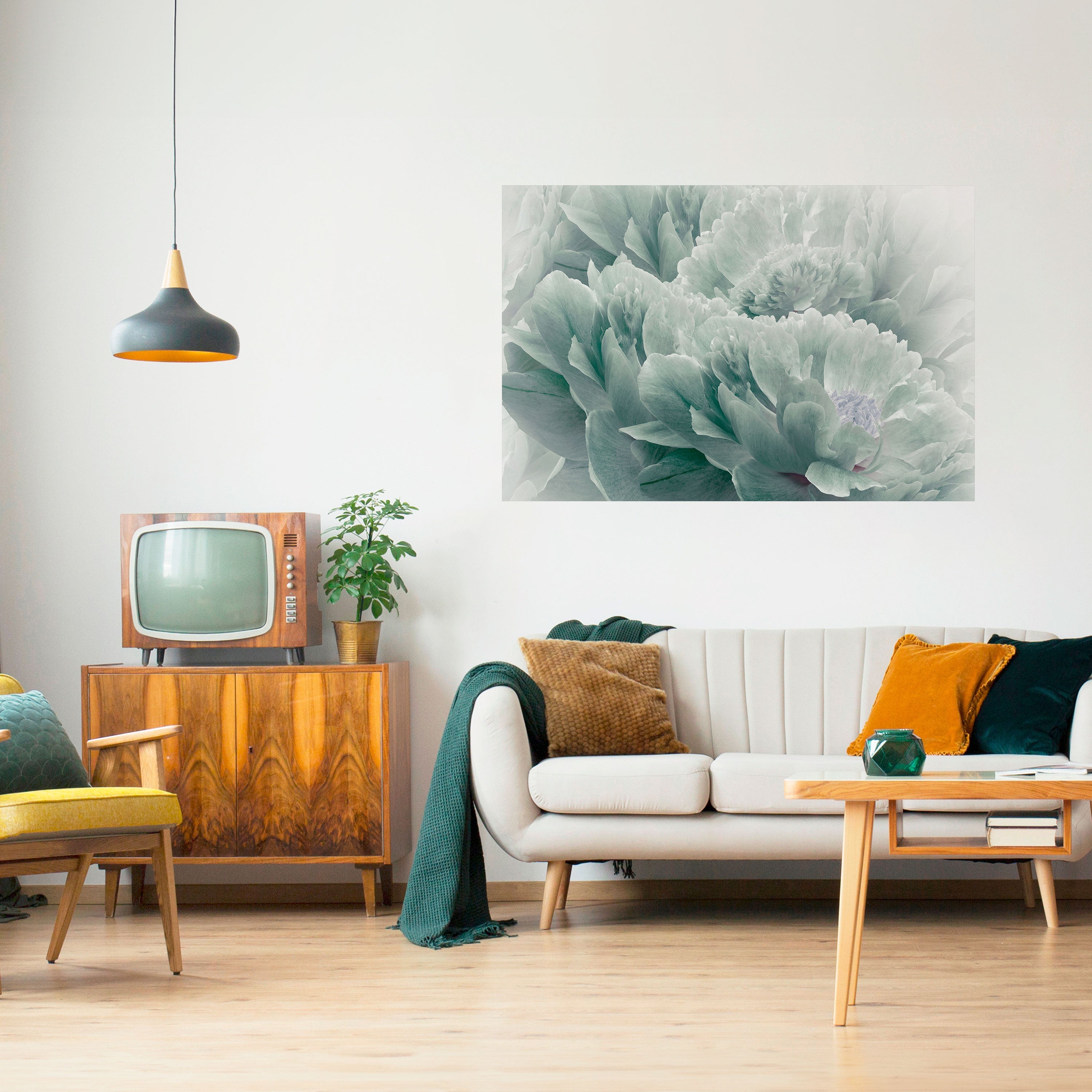 Affiche horizontale autocollante « PIVOINES ARBORÉES »