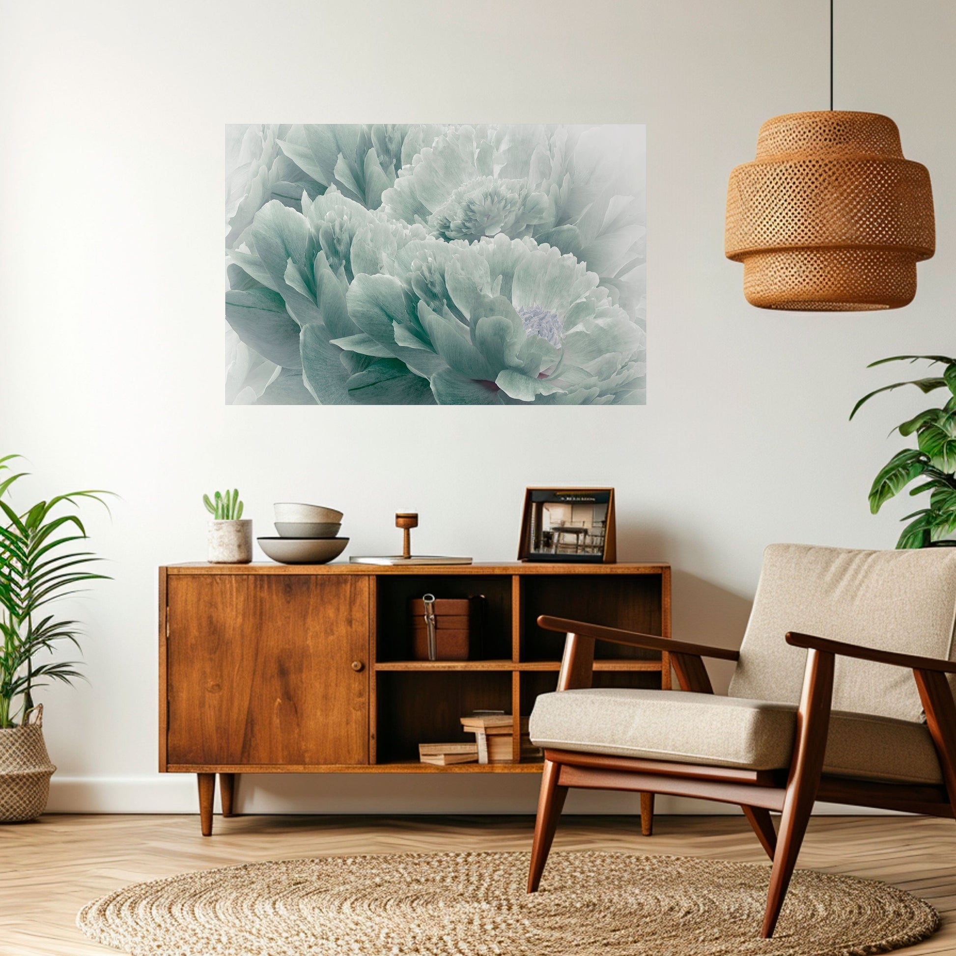 Affiche horizontale autocollante « PIVOINES ARBORÉES »