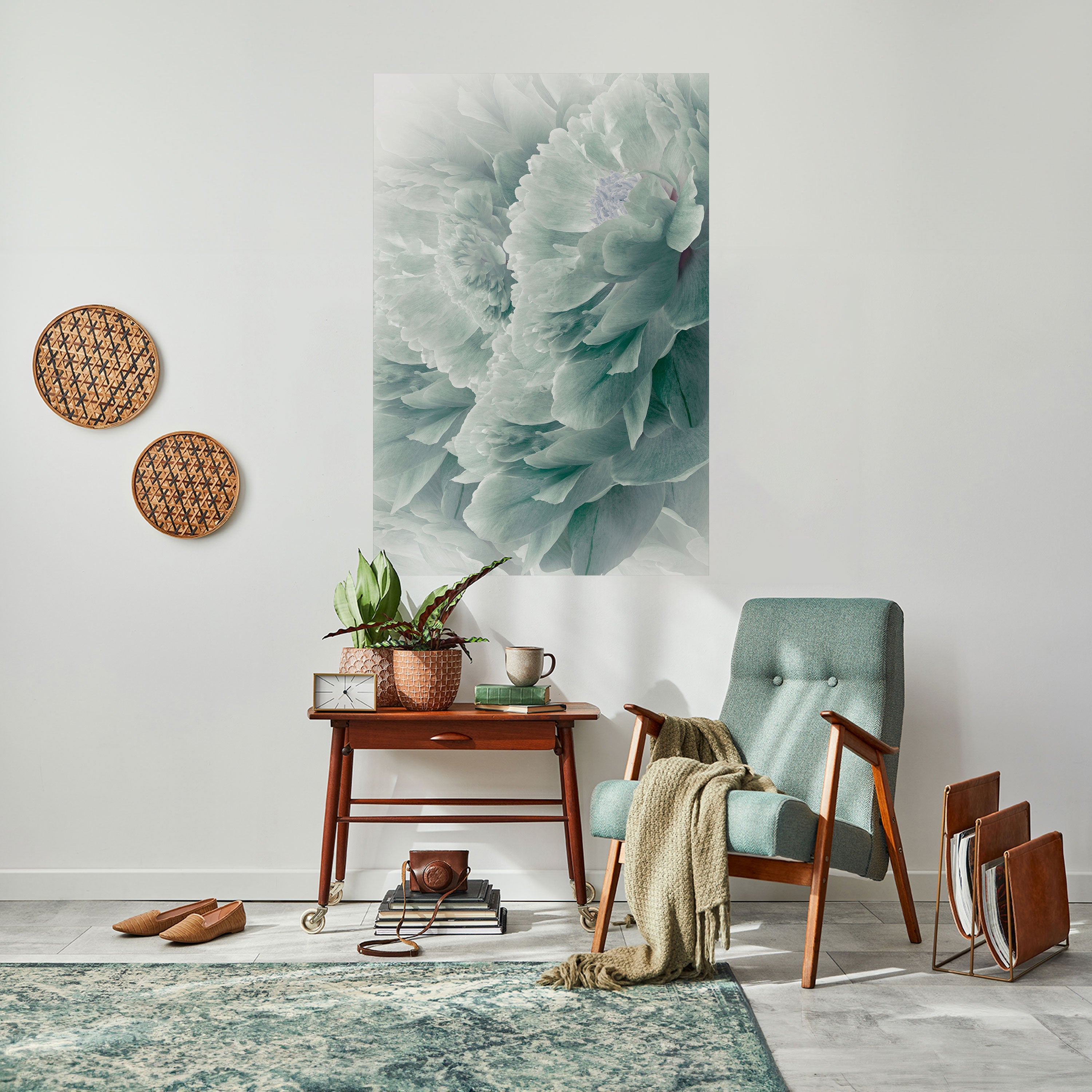 Affiche verticale autocollante « PIVOINES ARBORÉES »