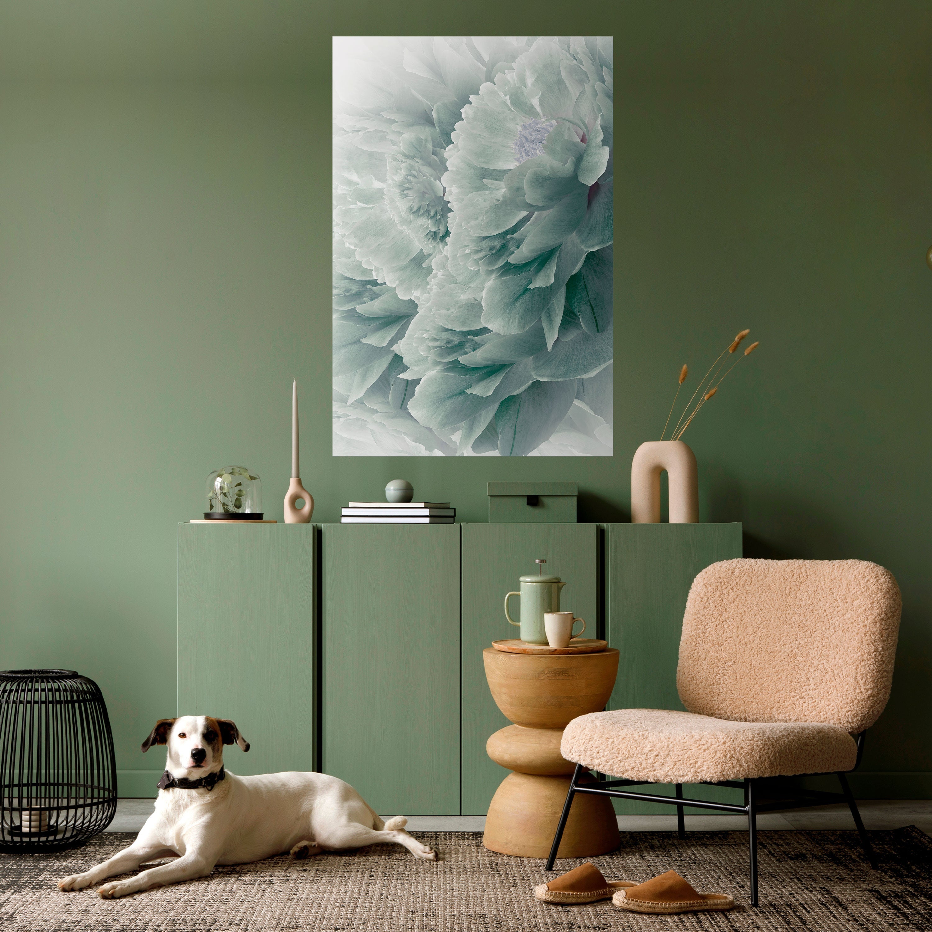 Affiche verticale autocollante « PIVOINES ARBORÉES »