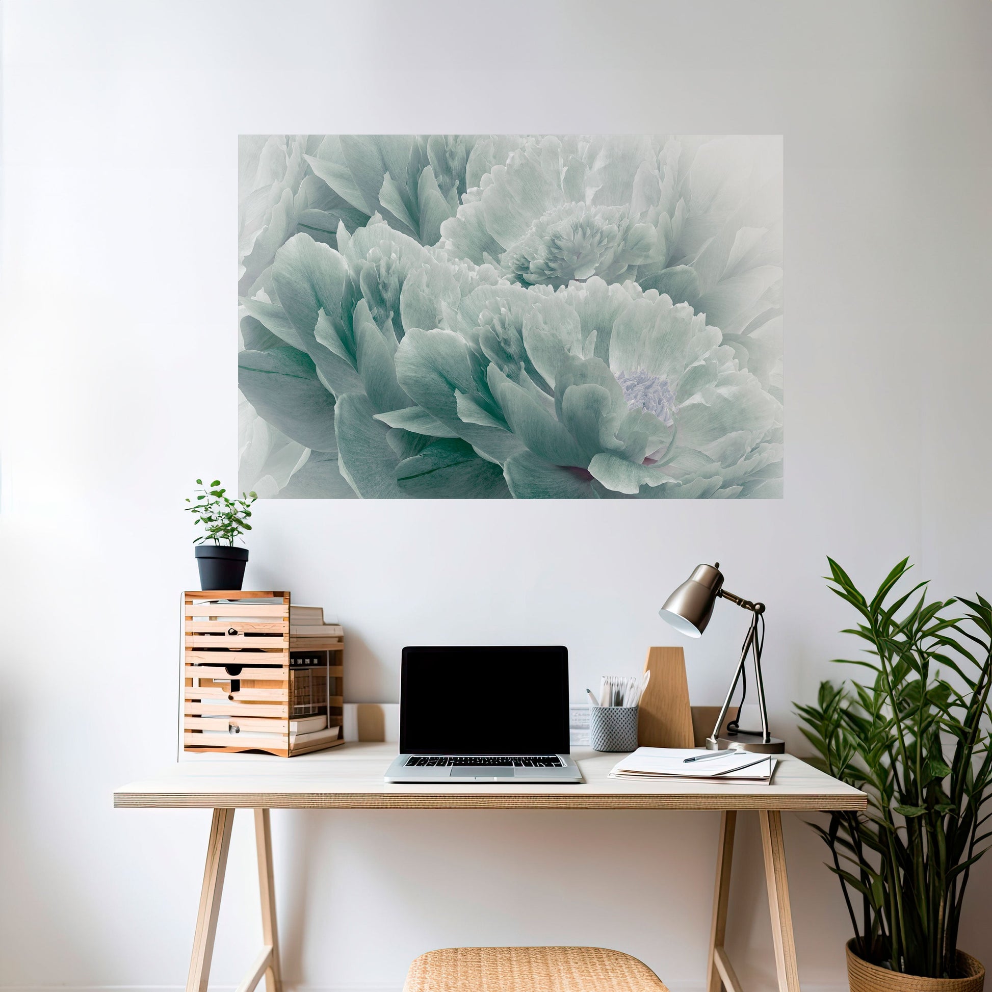 Affiche horizontale autocollante « PIVOINES ARBORÉES »