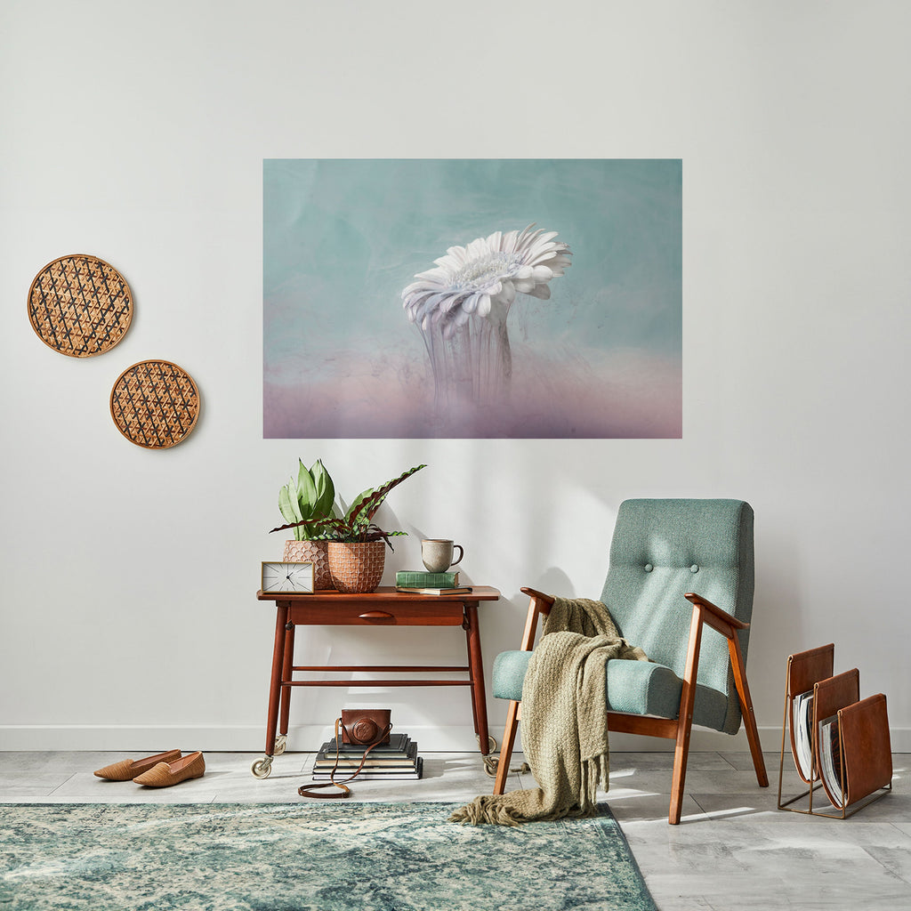 Affiche horizontale autocollante « GERBERA FONDU »