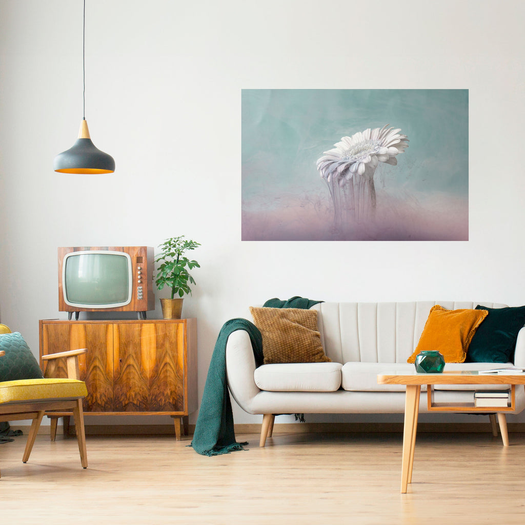 Affiche horizontale autocollante « GERBERA FONDU »