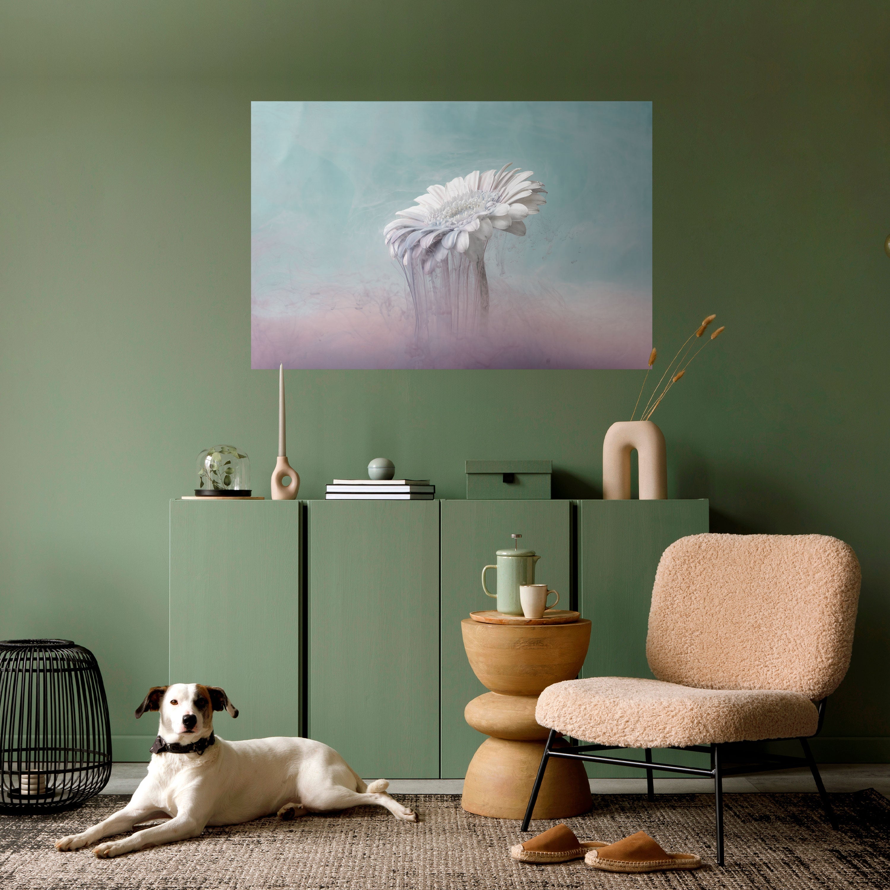 Affiche horizontale autocollante « GERBERA FONDU »