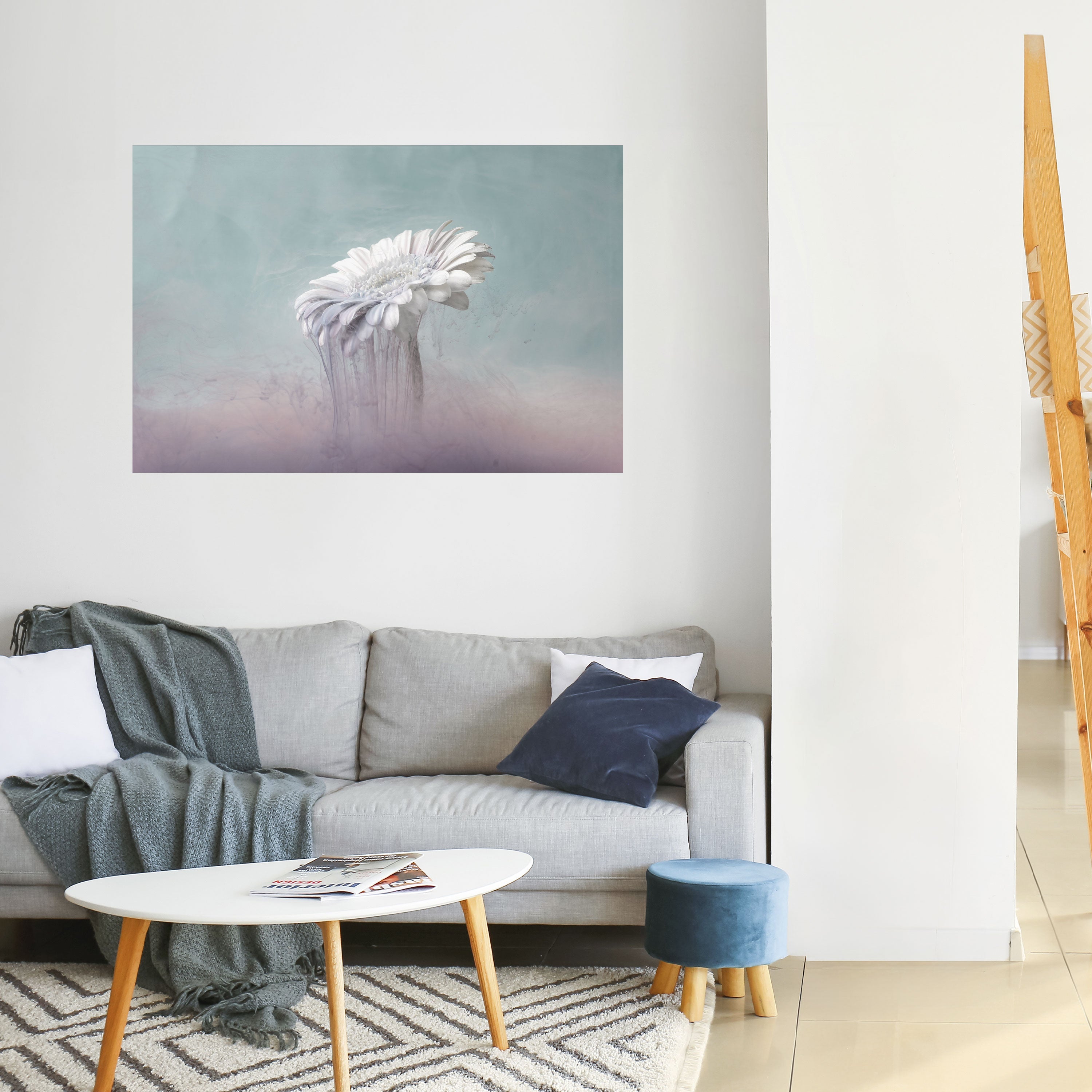 Affiche horizontale autocollante « GERBERA FONDU »