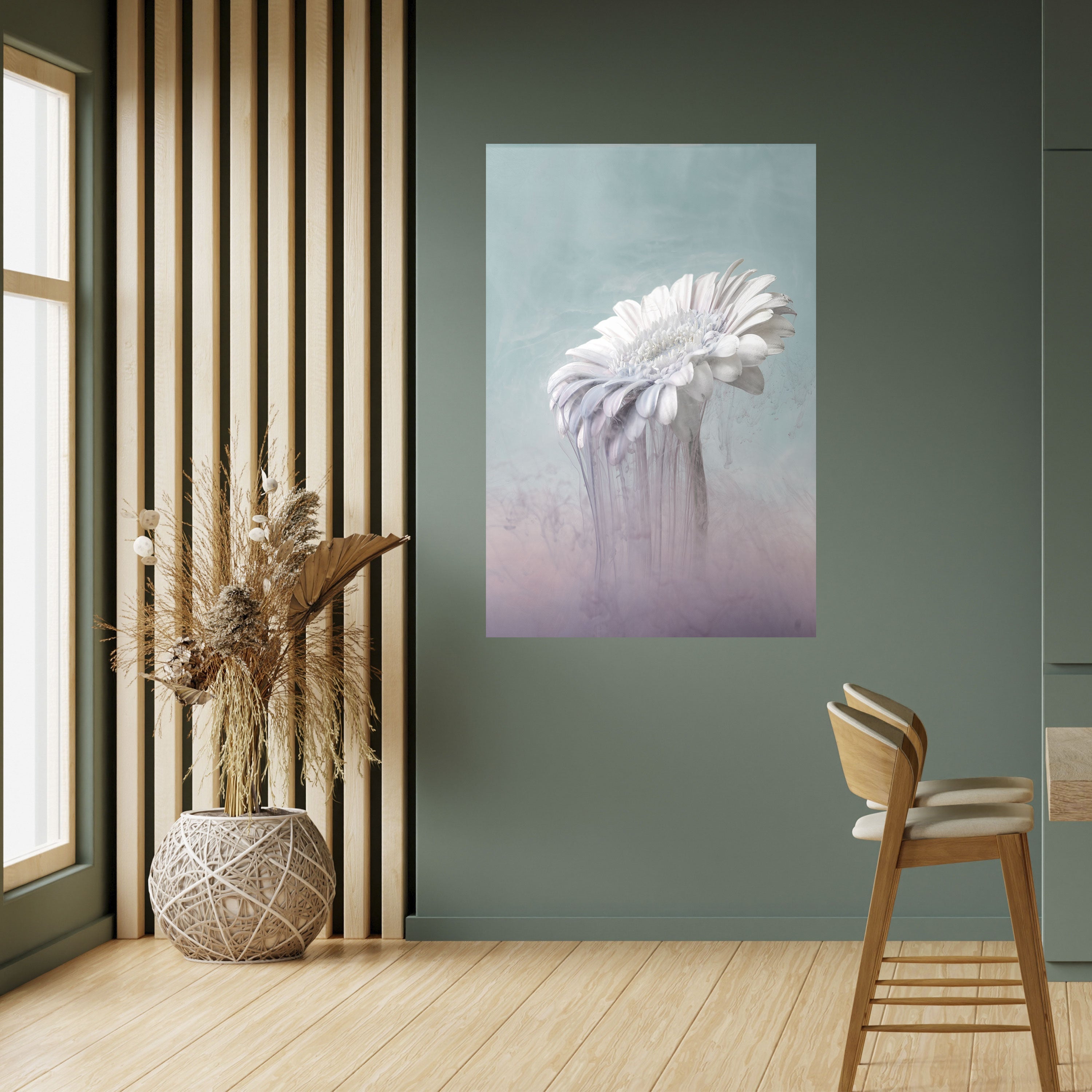 Affiche verticale autocollante « GERBERA FONDU »