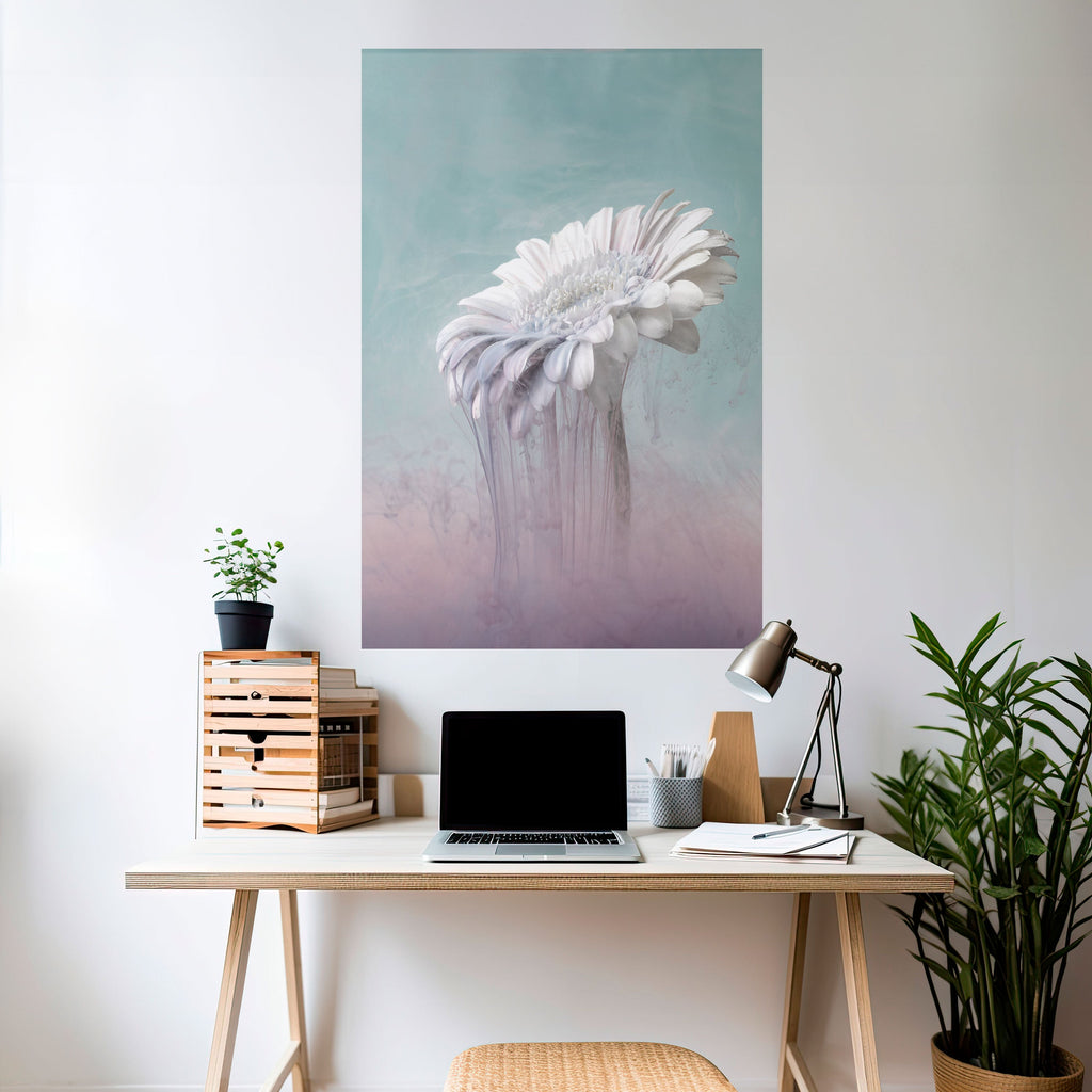 Affiche verticale autocollante « GERBERA FONDU »