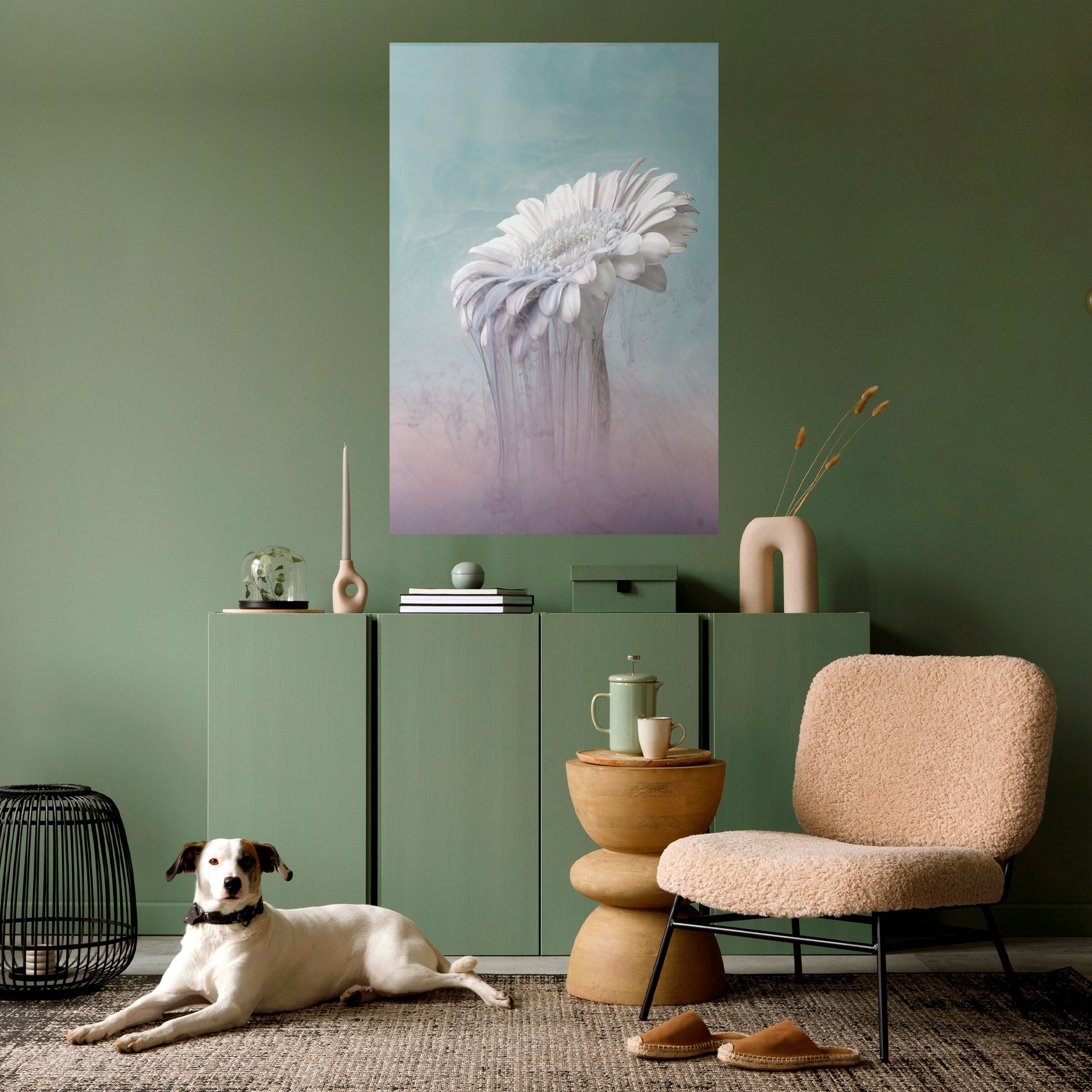 Affiche verticale autocollante « GERBERA FONDU »