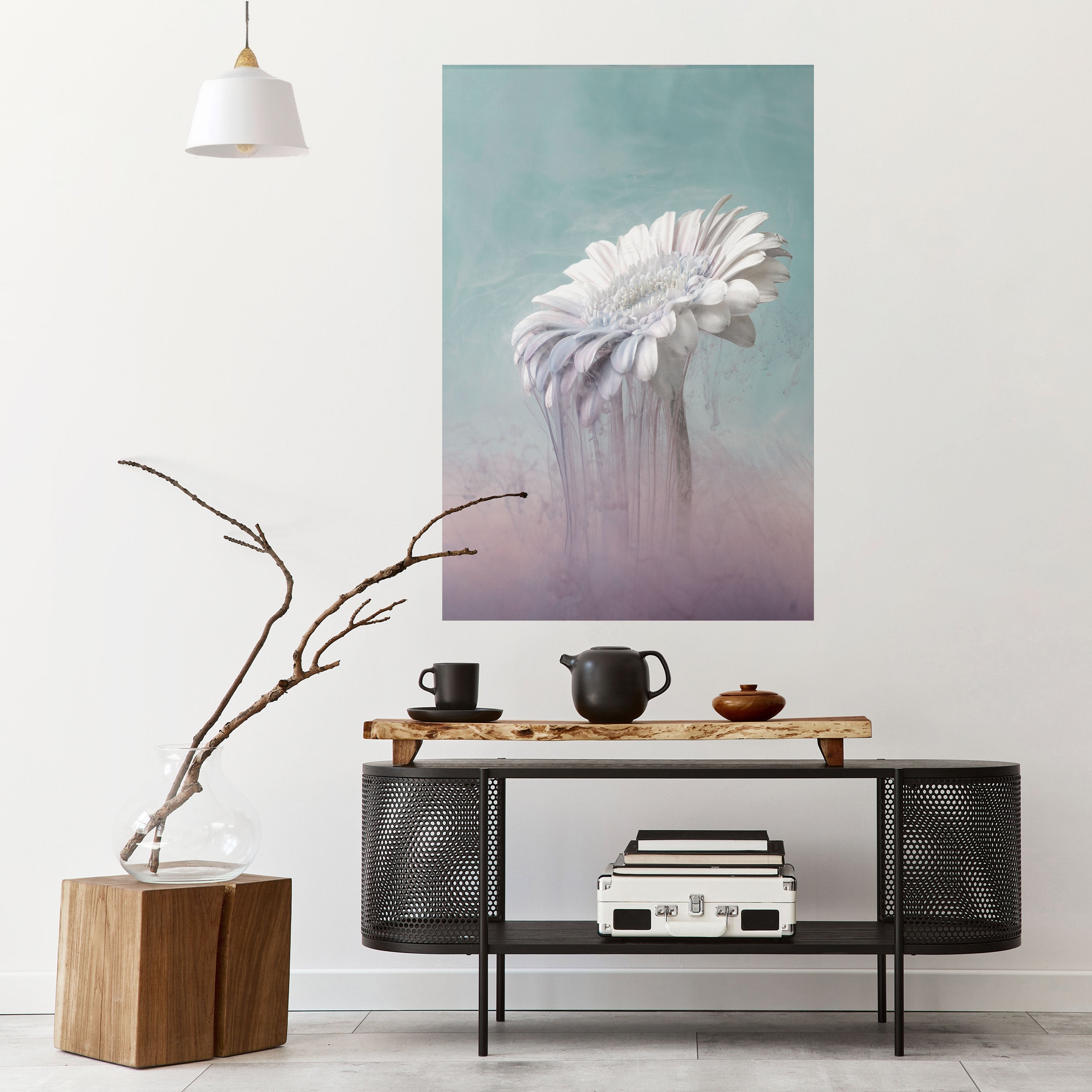 Affiche verticale autocollante « GERBERA FONDU »