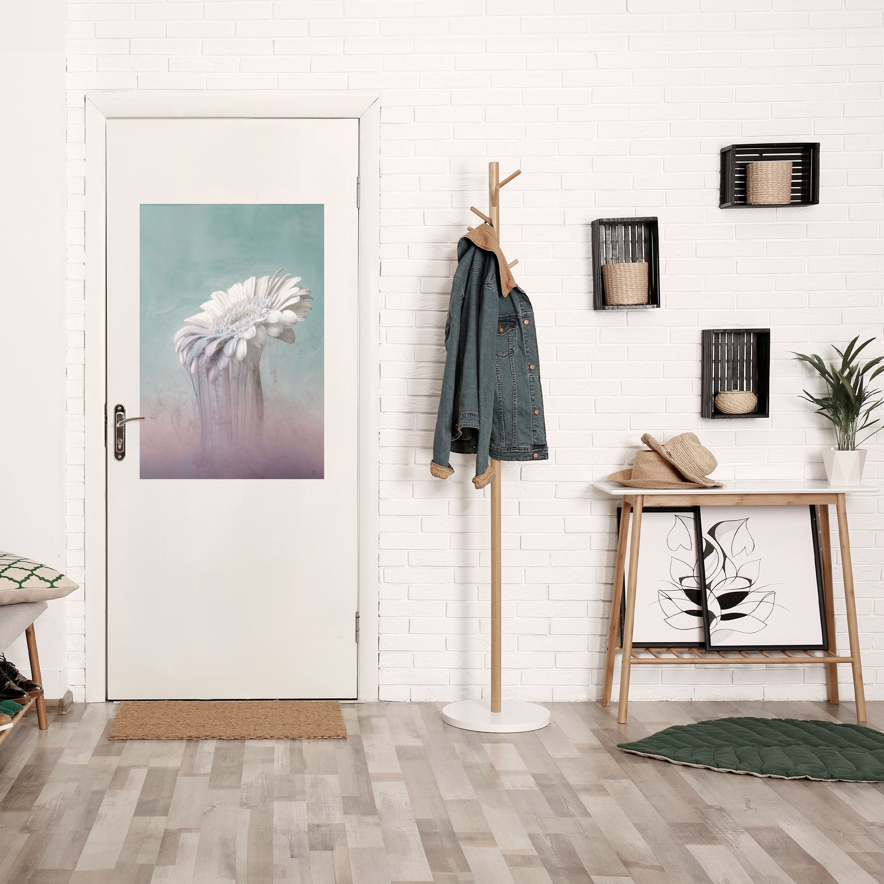 Affiche verticale autocollante « GERBERA FONDU »