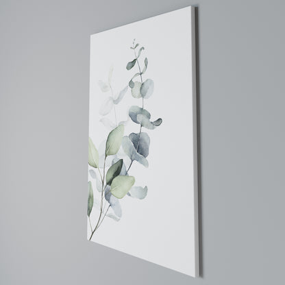AQUA LEAF SYMPHONY Vertical Canvas Print