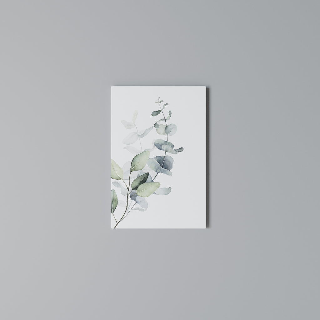 AQUA LEAF SYMPHONY Vertical Canvas Print