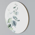 AQUA LEAF SYMPHONY Round Wall Art