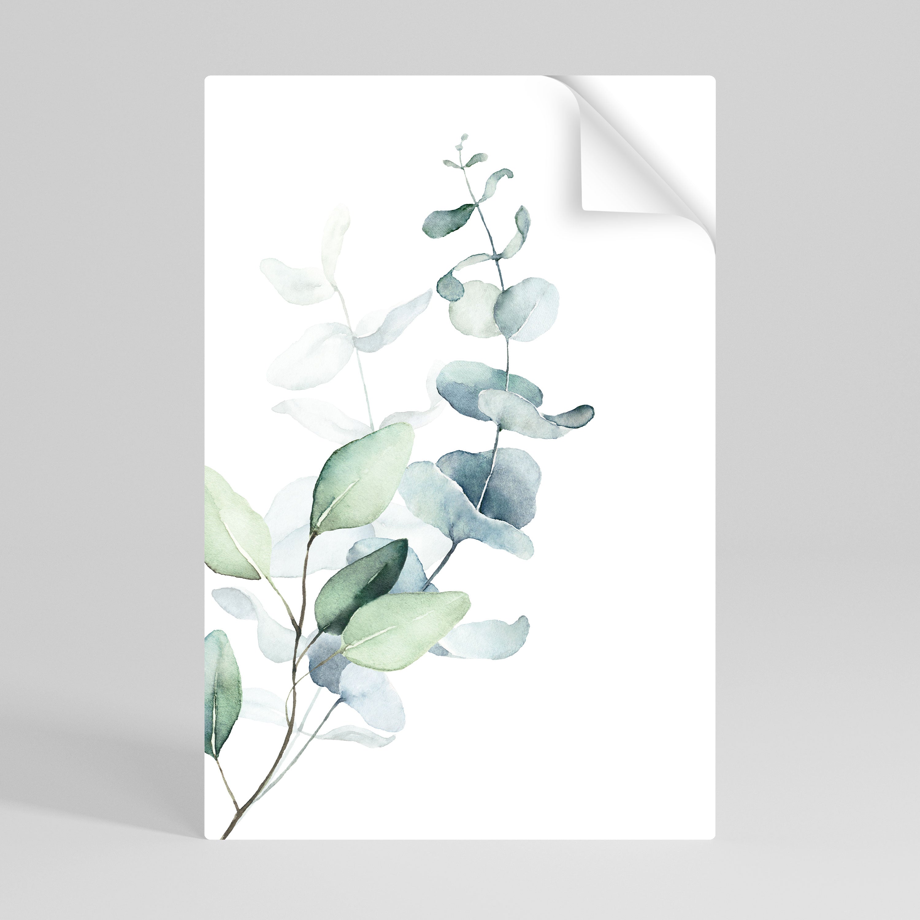 AQUA LEAF SYMPHONY Peel and Stick Vertical Poster