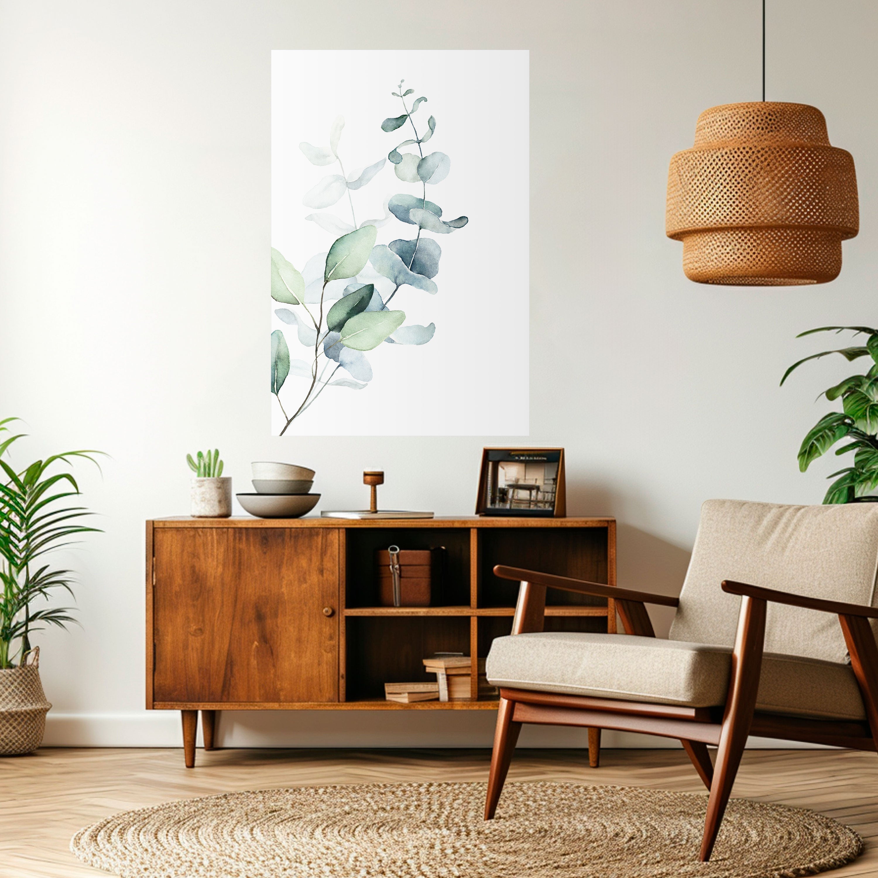 Affiche verticale autocollante AQUA LEAF SYMPHONY