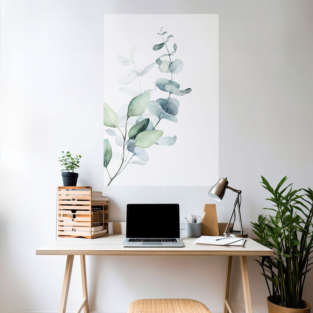 Affiche verticale autocollante AQUA LEAF SYMPHONY