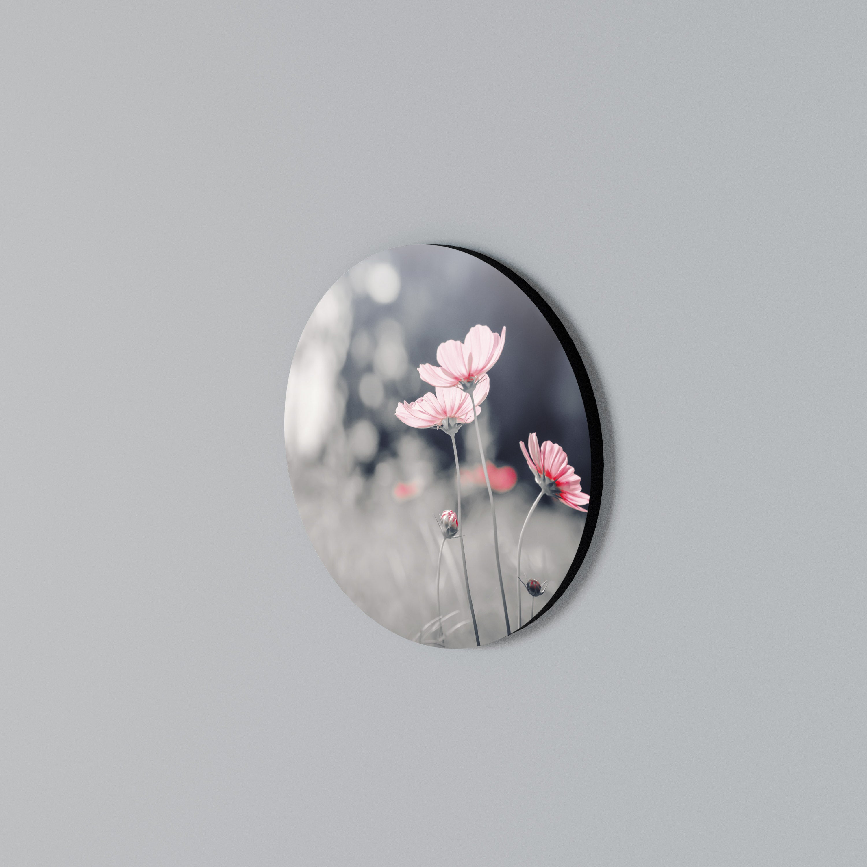 SUBTLE PETAL DANCE Round Wall Art