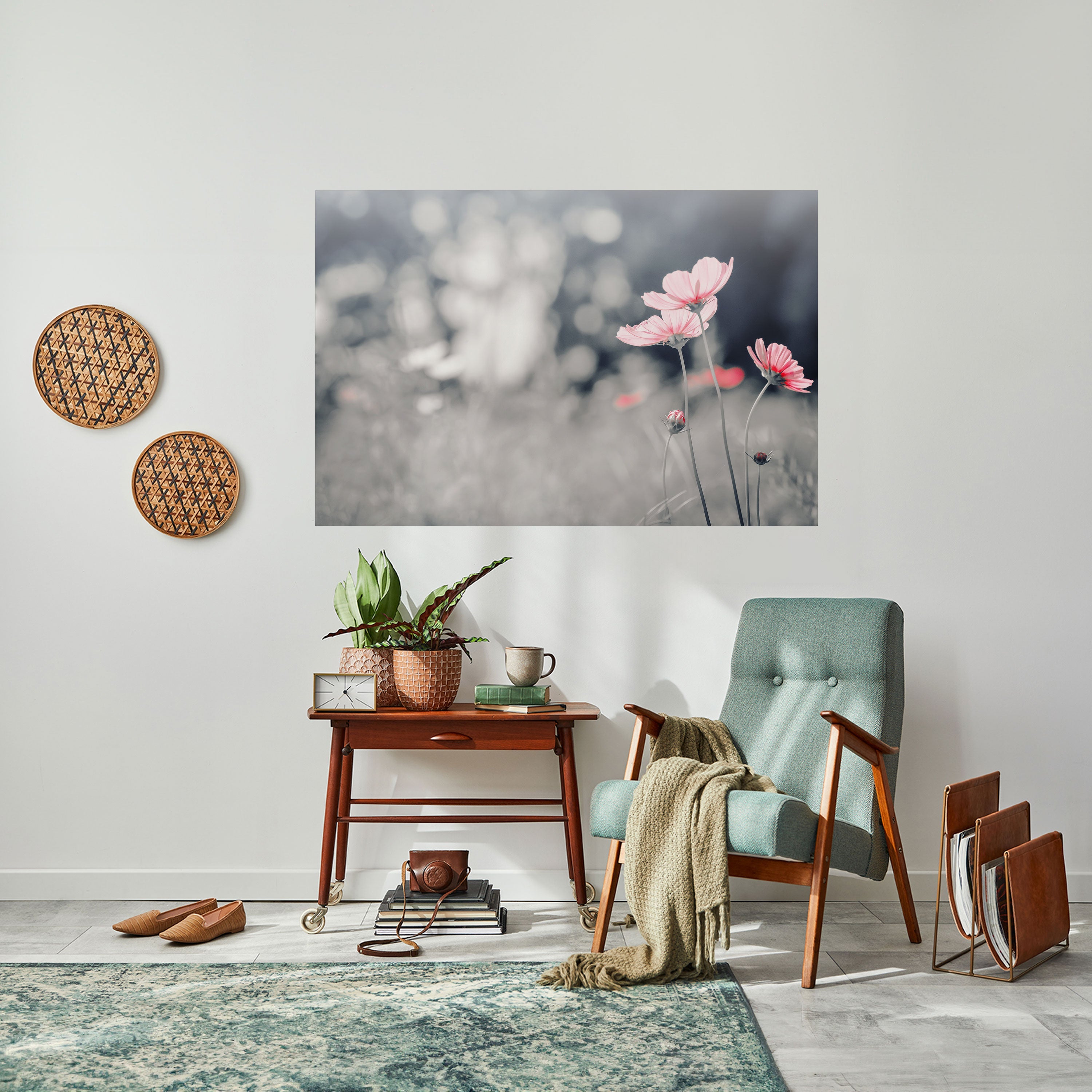 Affiche horizontale autocollante « Subtil Petal Dance »