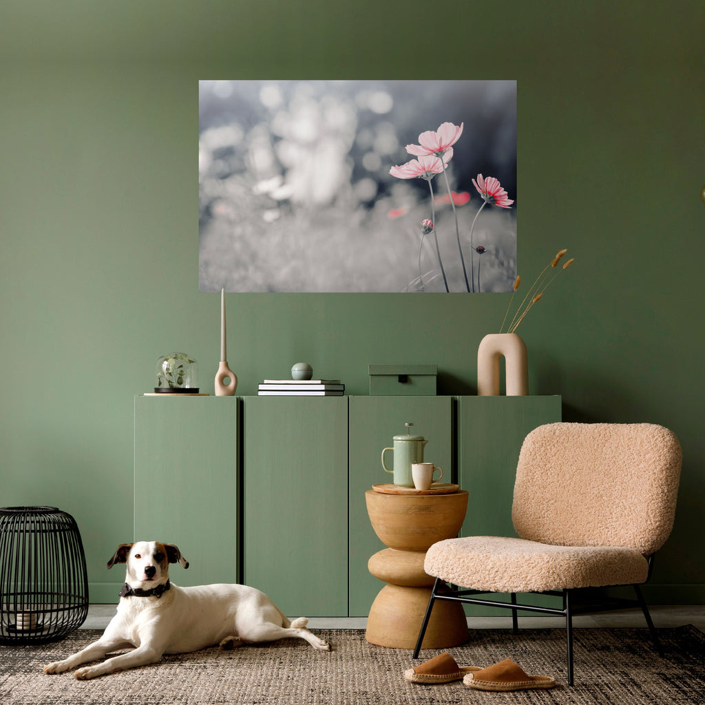 Affiche horizontale autocollante « Subtil Petal Dance »