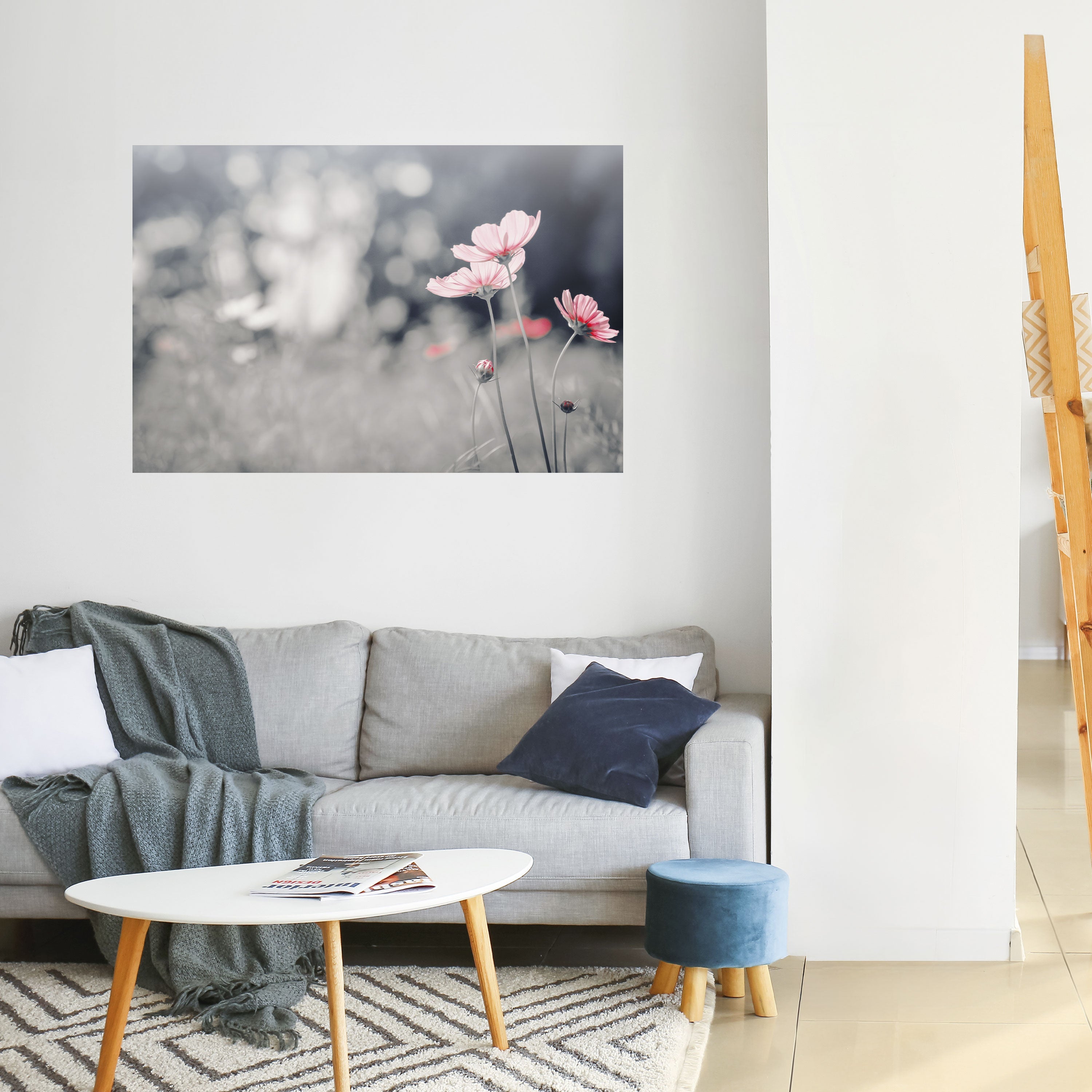 Affiche horizontale autocollante « Subtil Petal Dance »