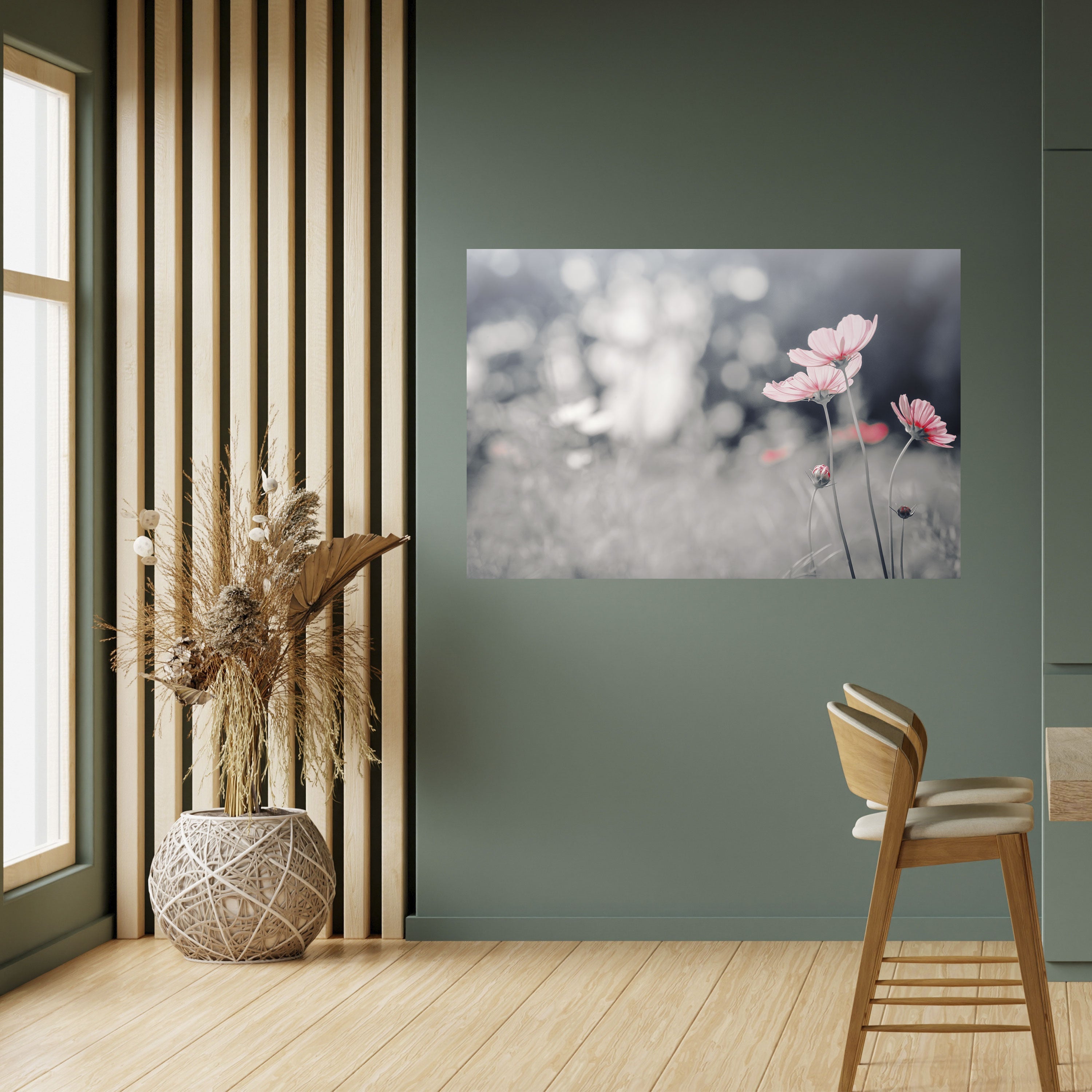 Affiche horizontale autocollante « Subtil Petal Dance »