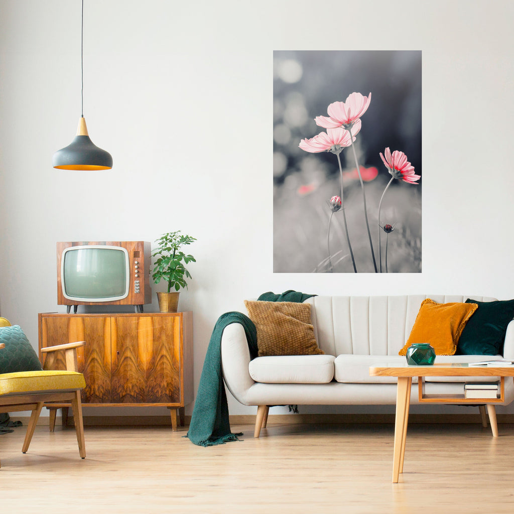 Affiche verticale autocollante « Subtil Petal Dance »