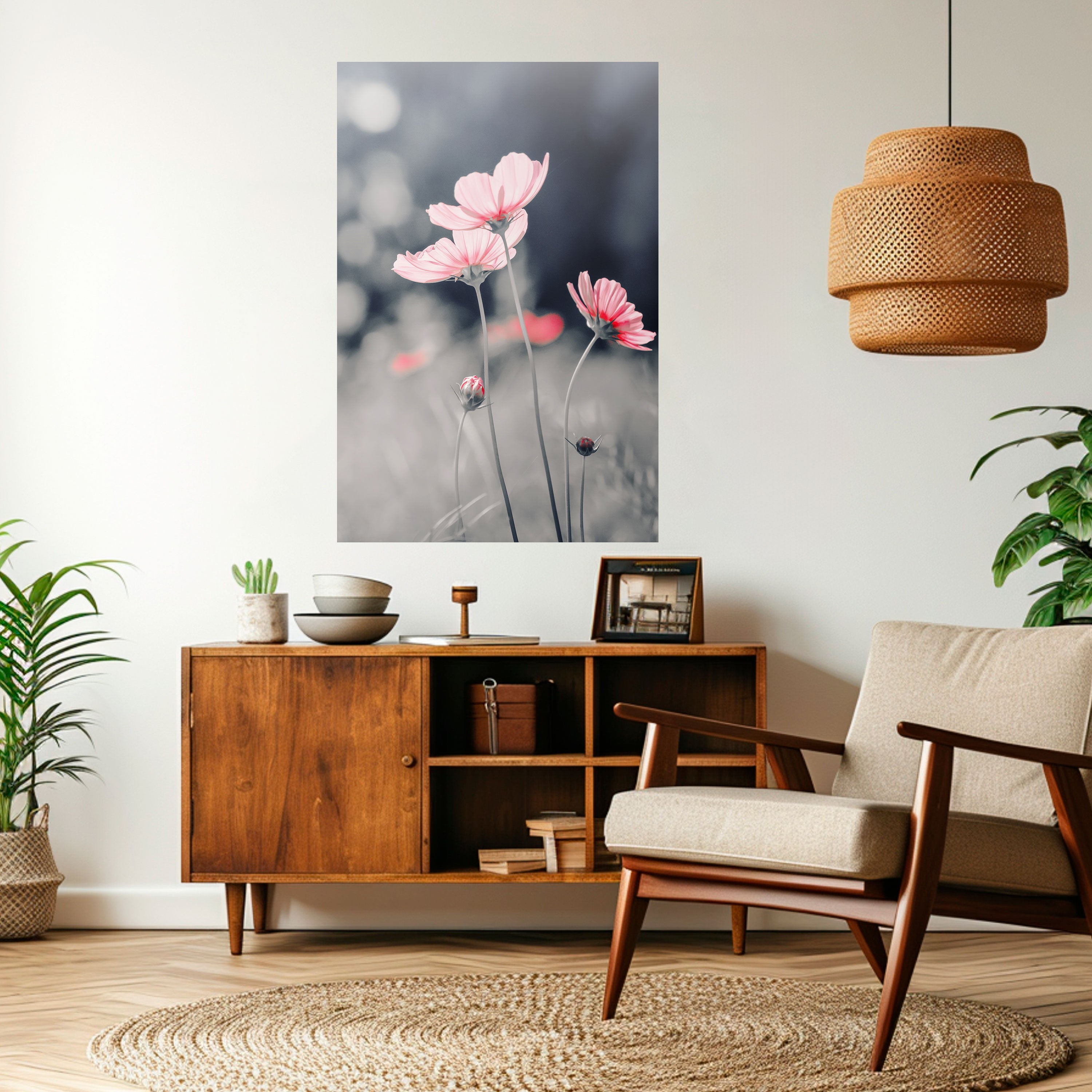 Affiche verticale autocollante « Subtil Petal Dance »