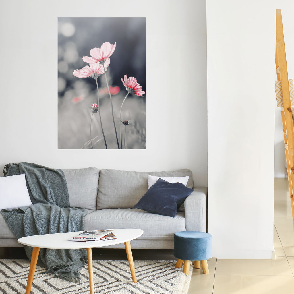 Affiche verticale autocollante « Subtil Petal Dance »